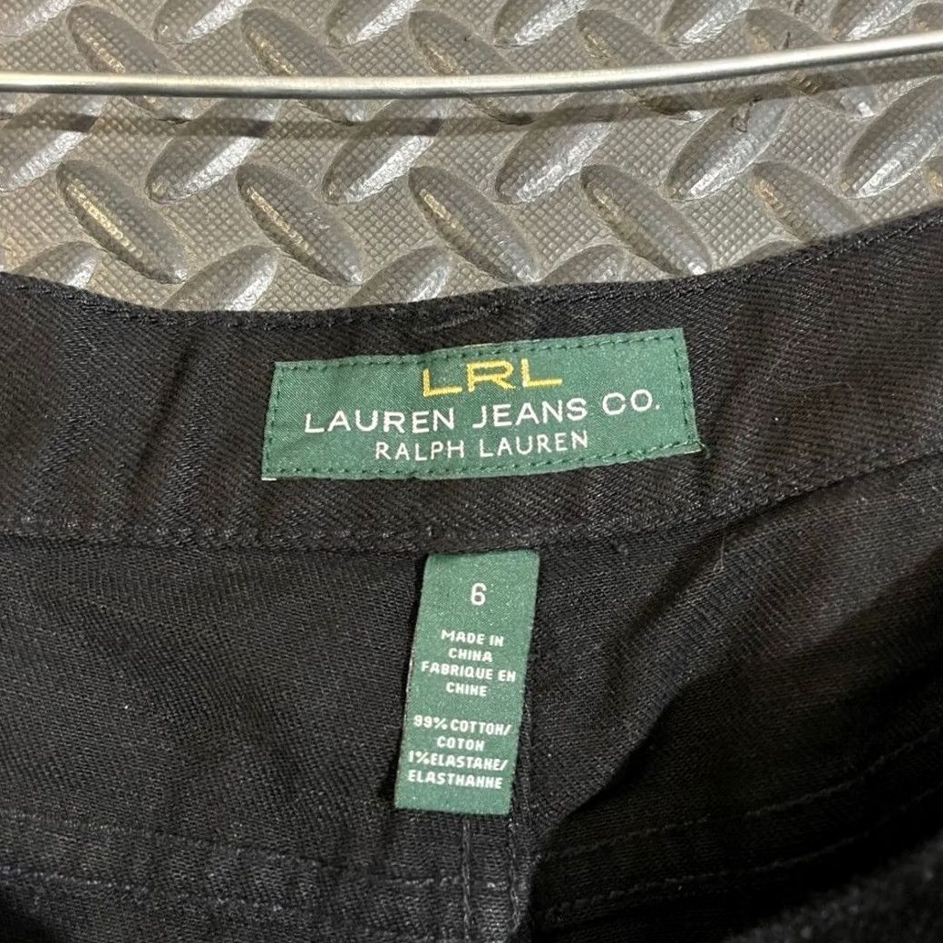 Ralph Lauren Lauren Ralph Lauren LRL Women’s Black Straight Pants Size 6 Gold Zipper Pockets Chino Womens Size 28" / US 6 / IT 42 - 4 Thumbnail