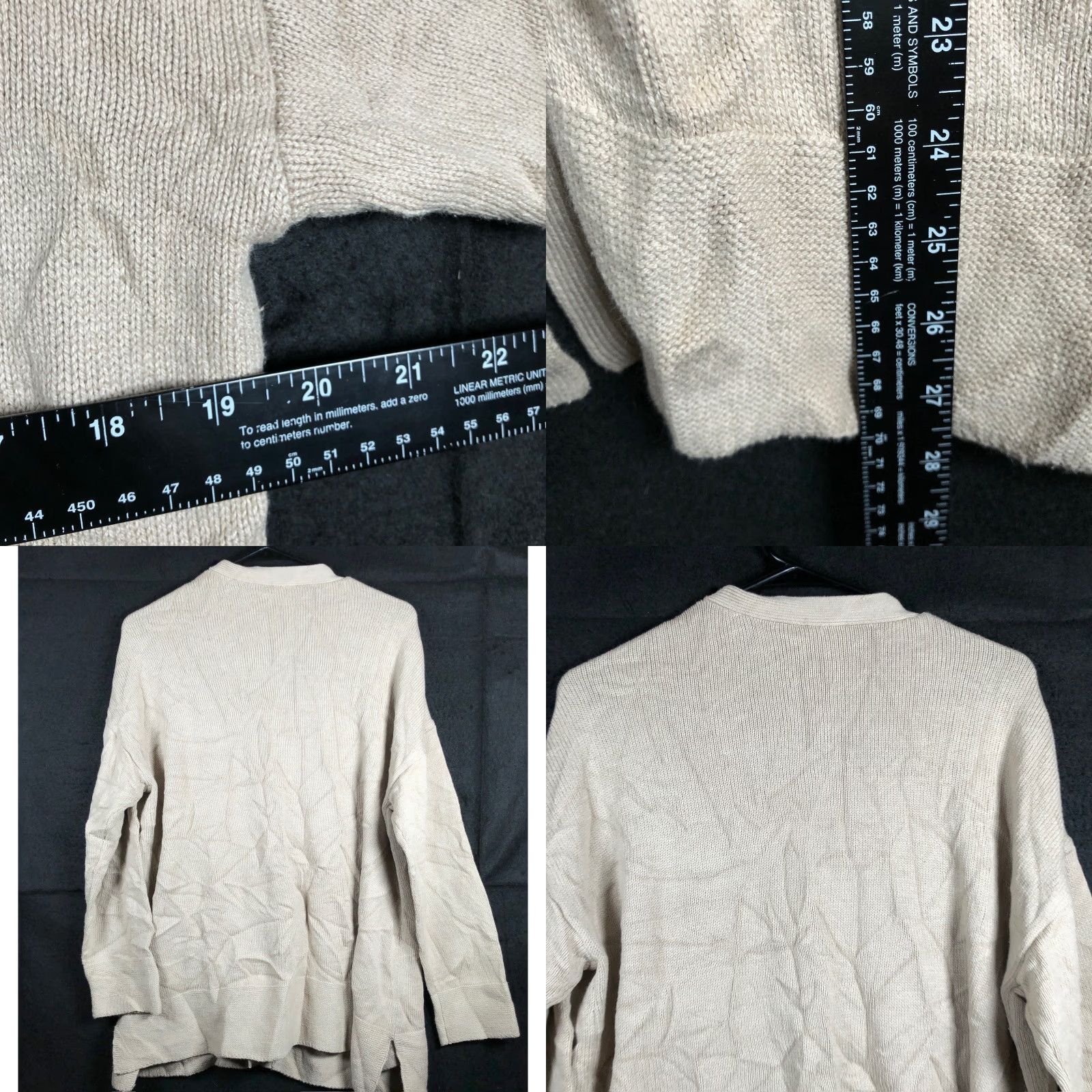 J. Jill J Jill Womens Cardigan Brown V-Neck Button Front Petite Long Sleeve Size M / US 6-8 / IT 42-44 - 8 Thumbnail