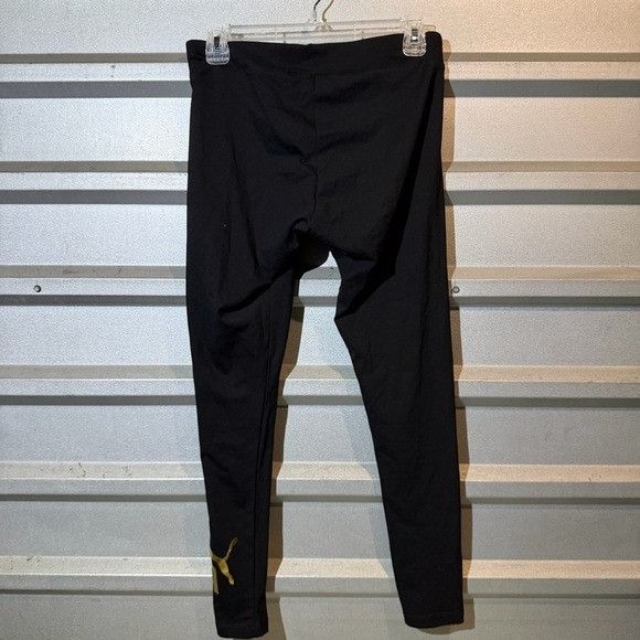 Puma PUMA Black and Gold Leggings Sz Medium M Size 26" / US 2 / IT 38 - 4 Thumbnail