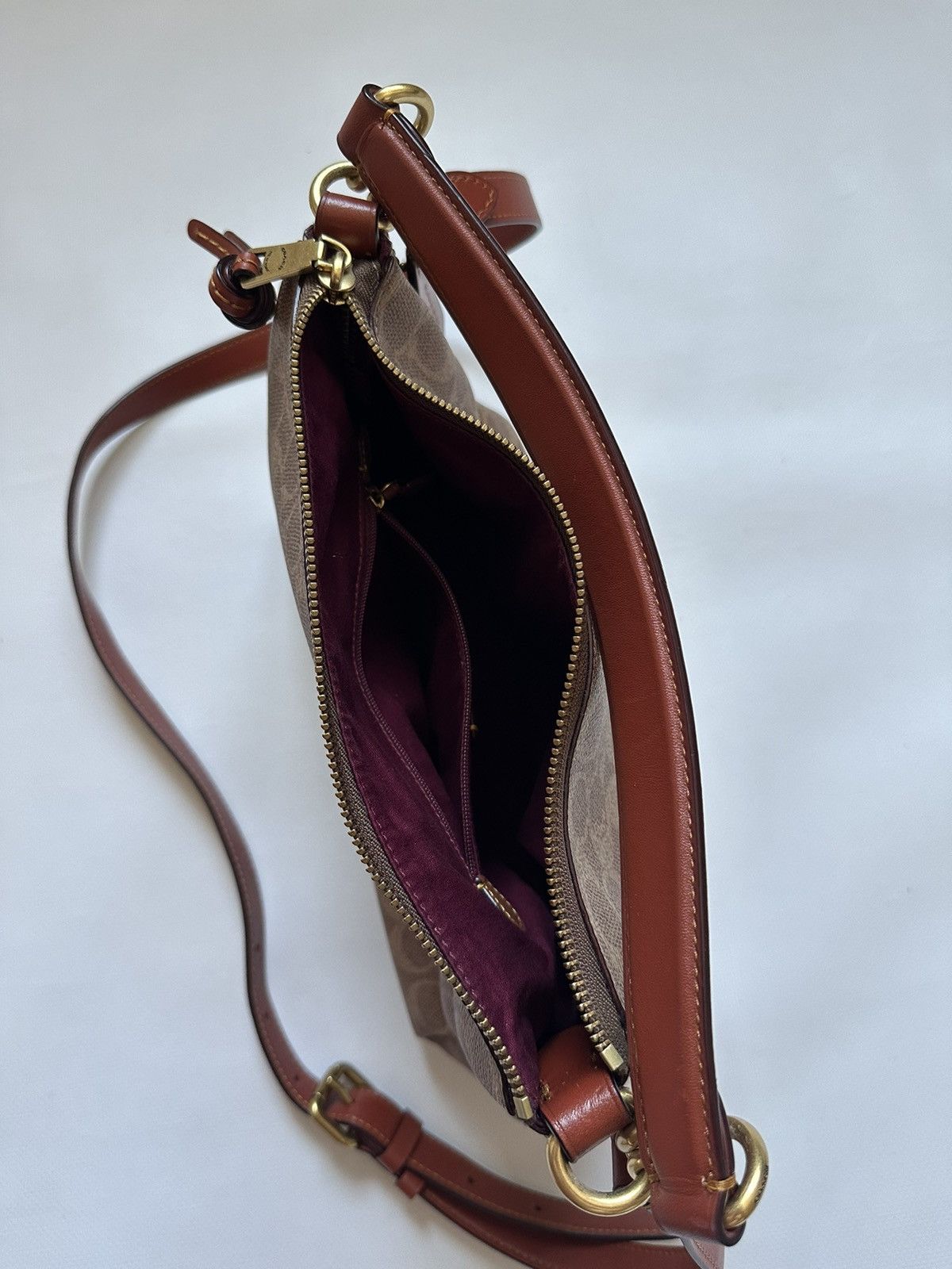 Coach Coach Mini Crossbody Bag Leather Monogram Brown Beige Size ONE SIZE - 10 Thumbnail