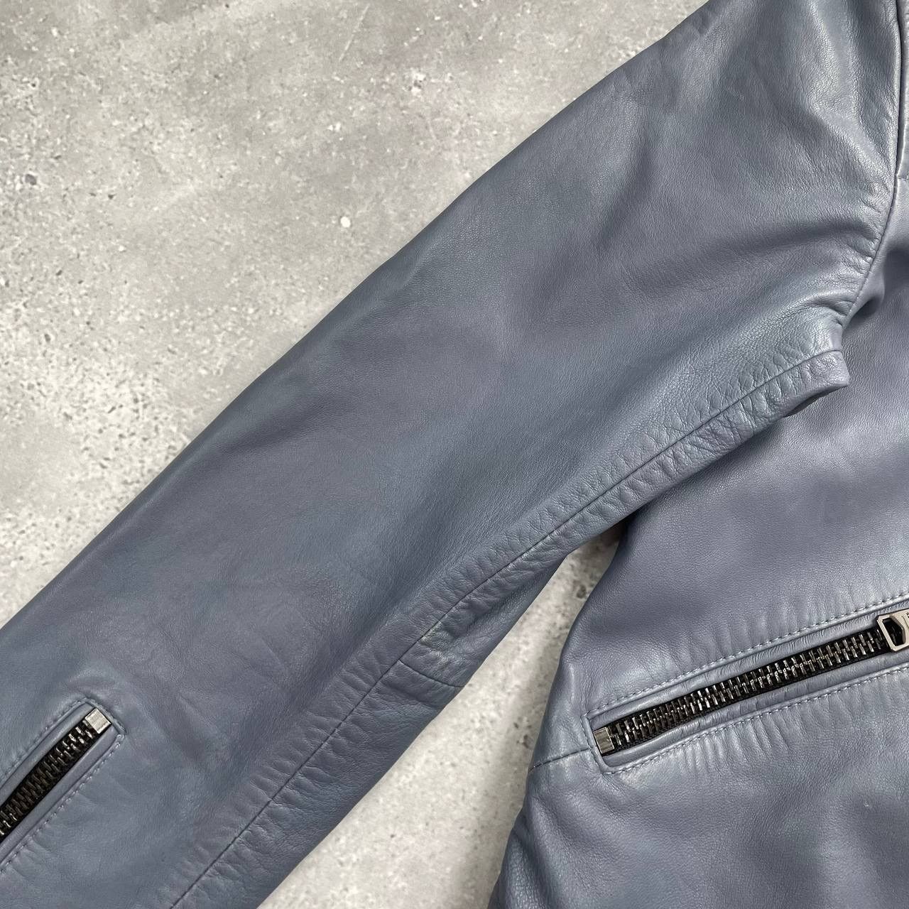 Allsaints Allsaints Fern Biker Leather Jacket Women’s Blue Size EU 38 Size M / US 6-8 / IT 42-44 - 14 Thumbnail