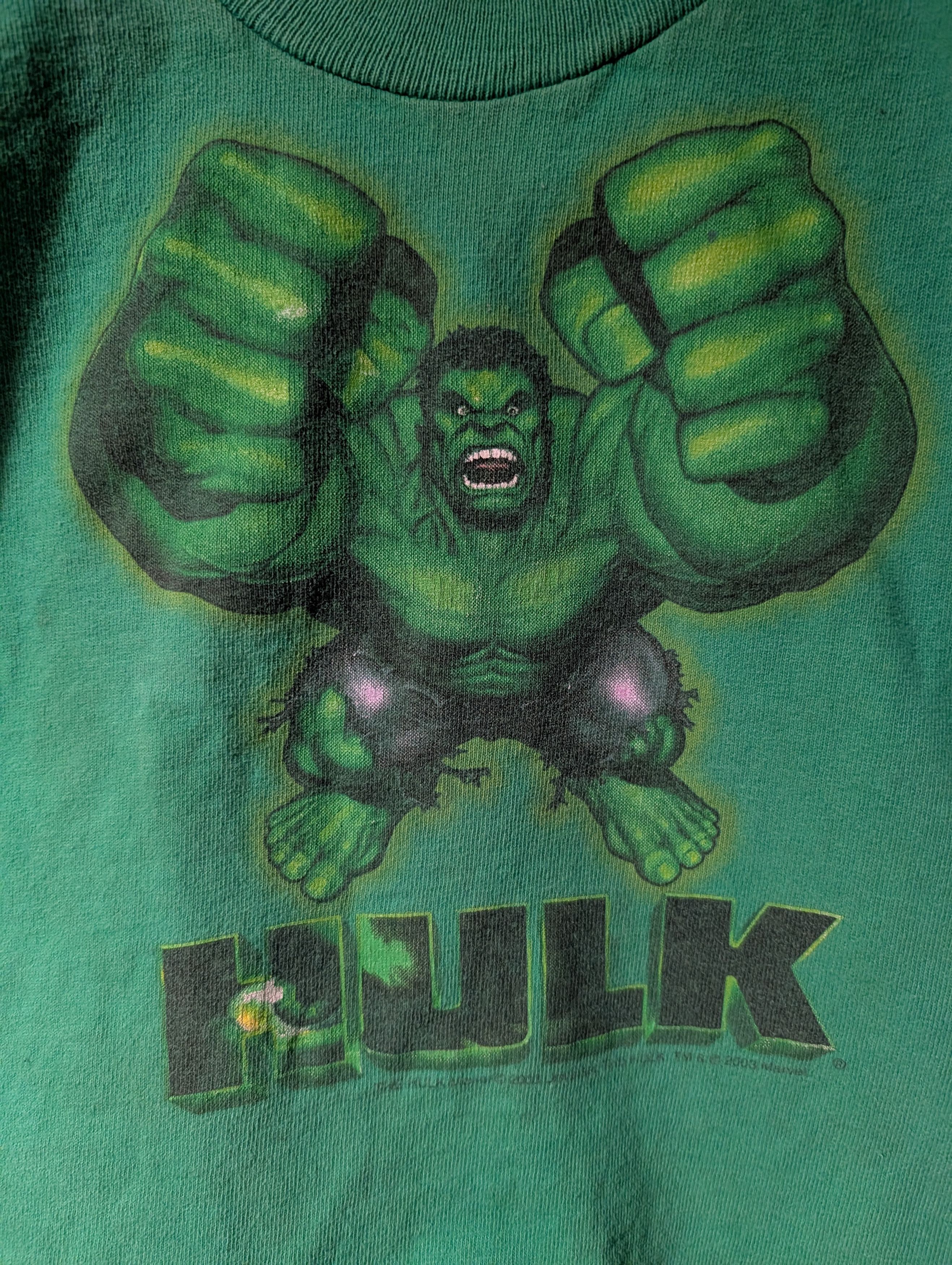 Marvel Comics Vtg Y2K 2003 Marvel Hulk Kids T-Shirt Youth Small Green Size US S / EU 44-46 / 1 - 2 Thumbnail