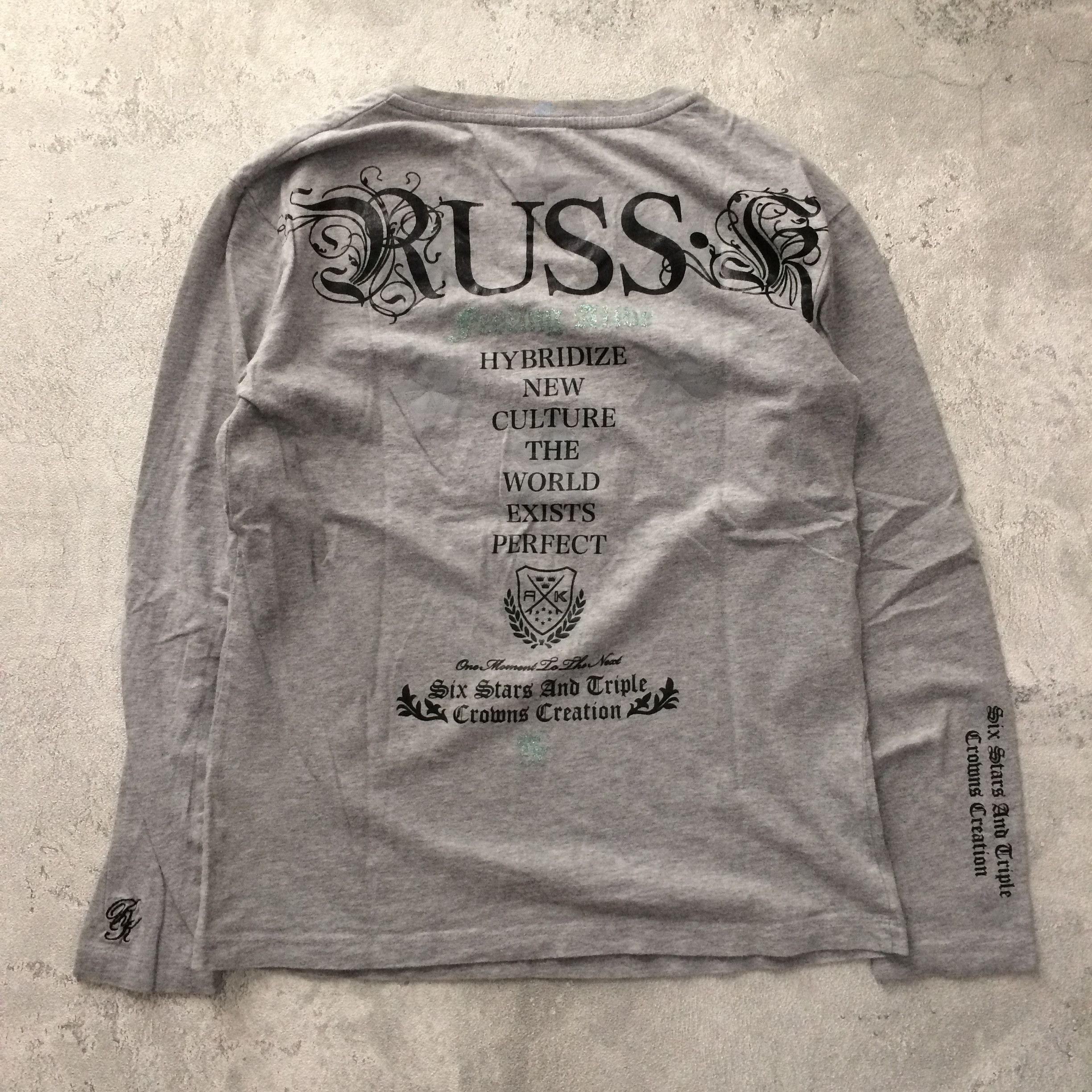Japanese Brand Long Sleeve with Graphic Design from Russ-K Brand Poem Size US M / EU 48-50 / 2 - 5 Thumbnail