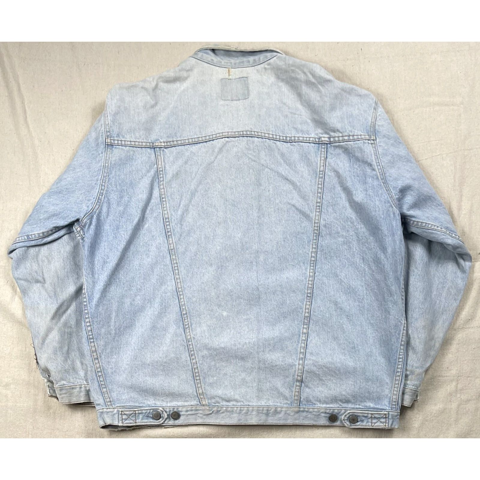 Gap VINTAGE Gap Denim Jeans Jacket Trucker Light Distressed Blue XL Mens American Classic 90s Jacket Denim/Coat Size US 36 / EU 52 - 3 Thumbnail