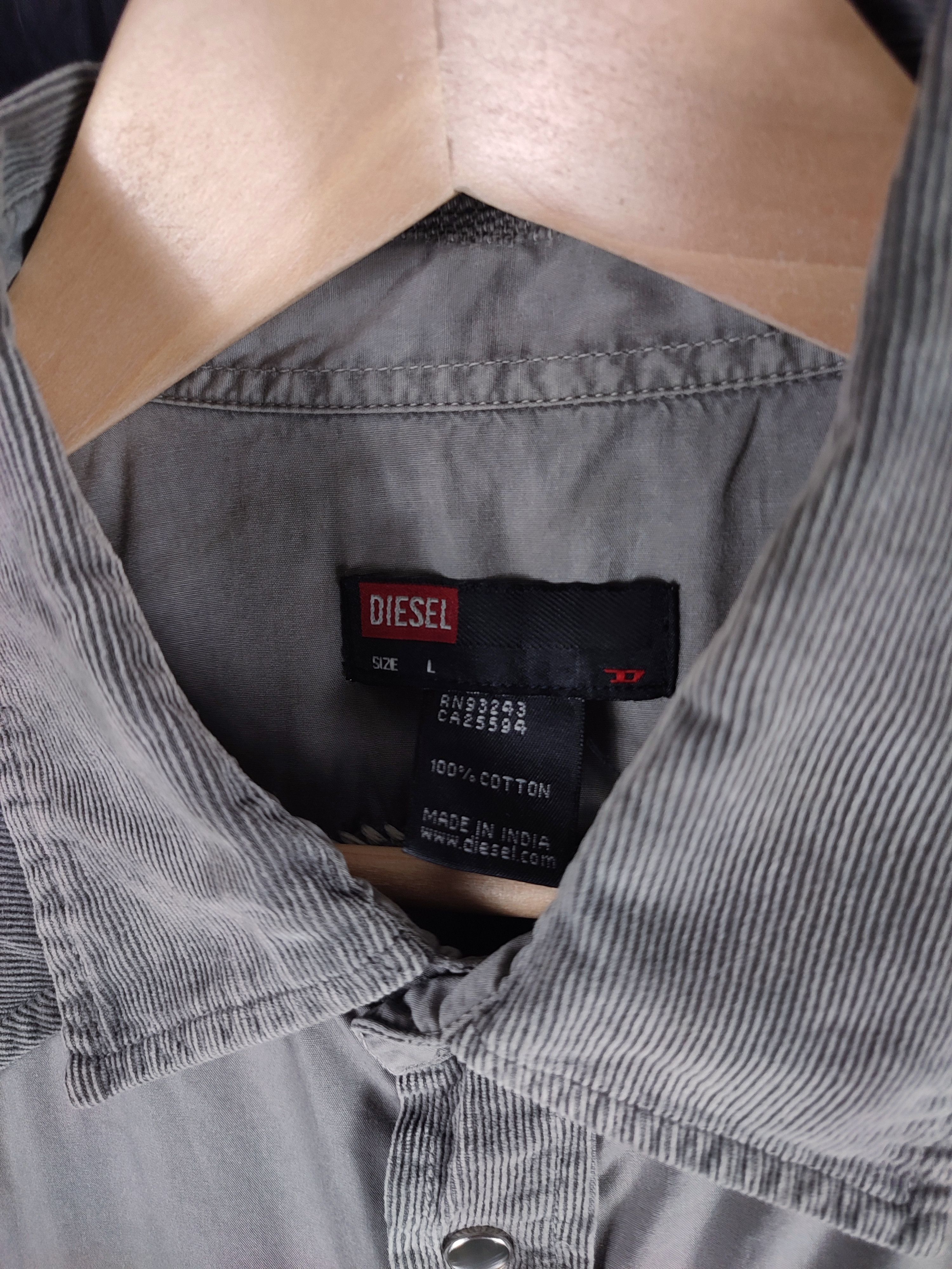 Diesel Diesel Corduroy Embroidered Eagle Shirt Size US L / EU 52-54 / 3 - 5 Thumbnail