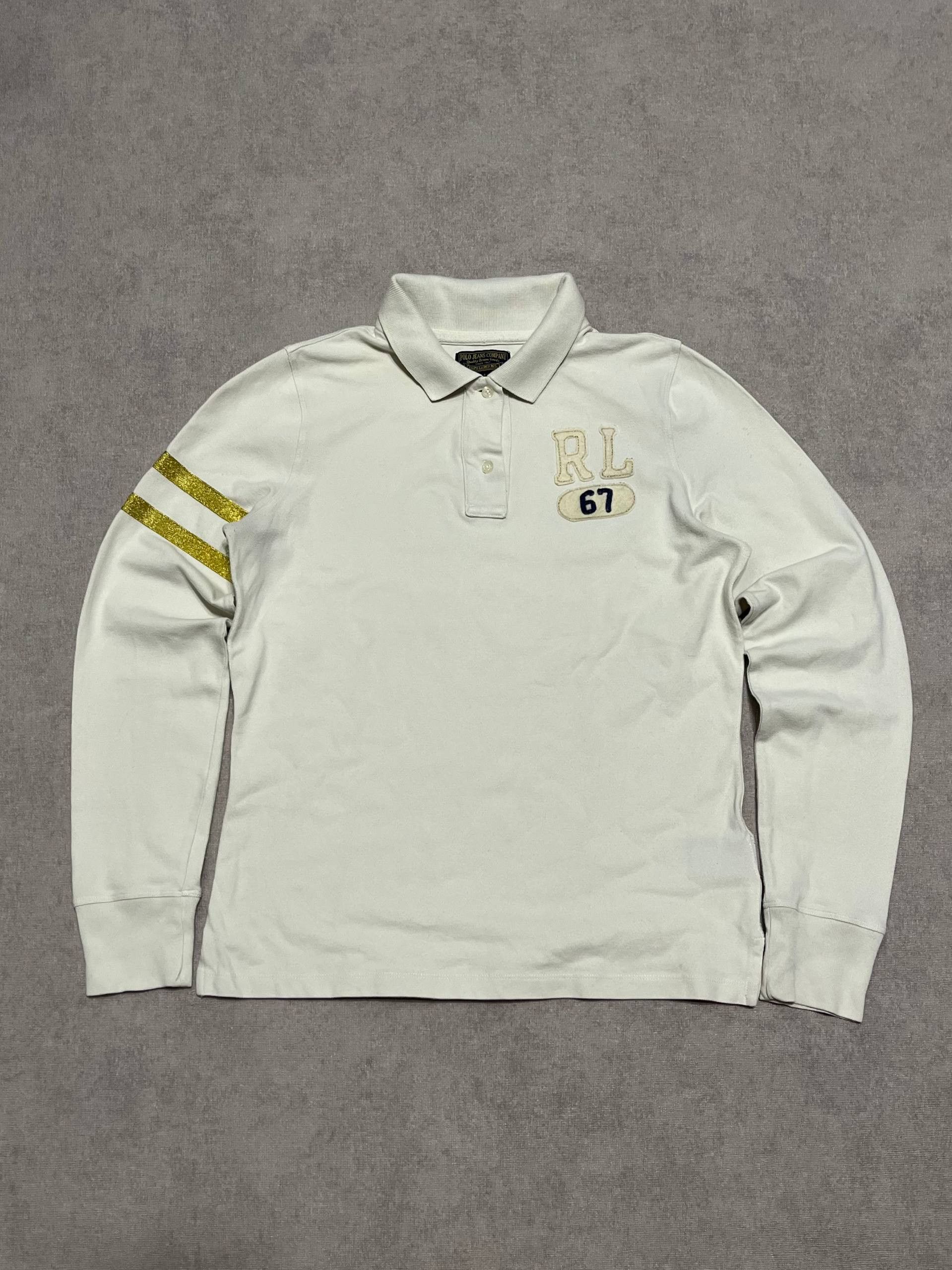 Polo Ralph Lauren Vintage Polo Ralph Lauren Rugby Long Sleeve Polo Women`s M Size M / US 6-8 / IT 42-44 - 1 Thumbnail