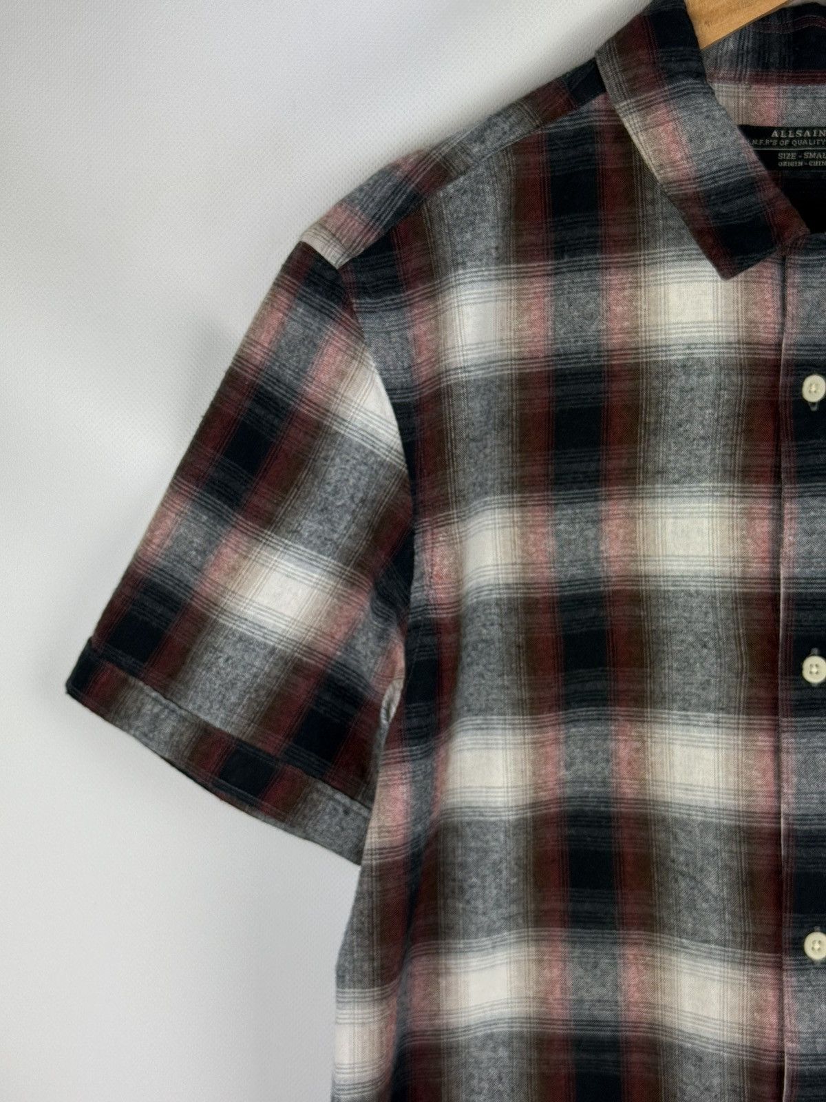 Allsaints Allsaints Men Dwight SS Men’s Plaid Flannel Button Up Shirt Size US S / EU 44-46 / 1 - 8 Thumbnail