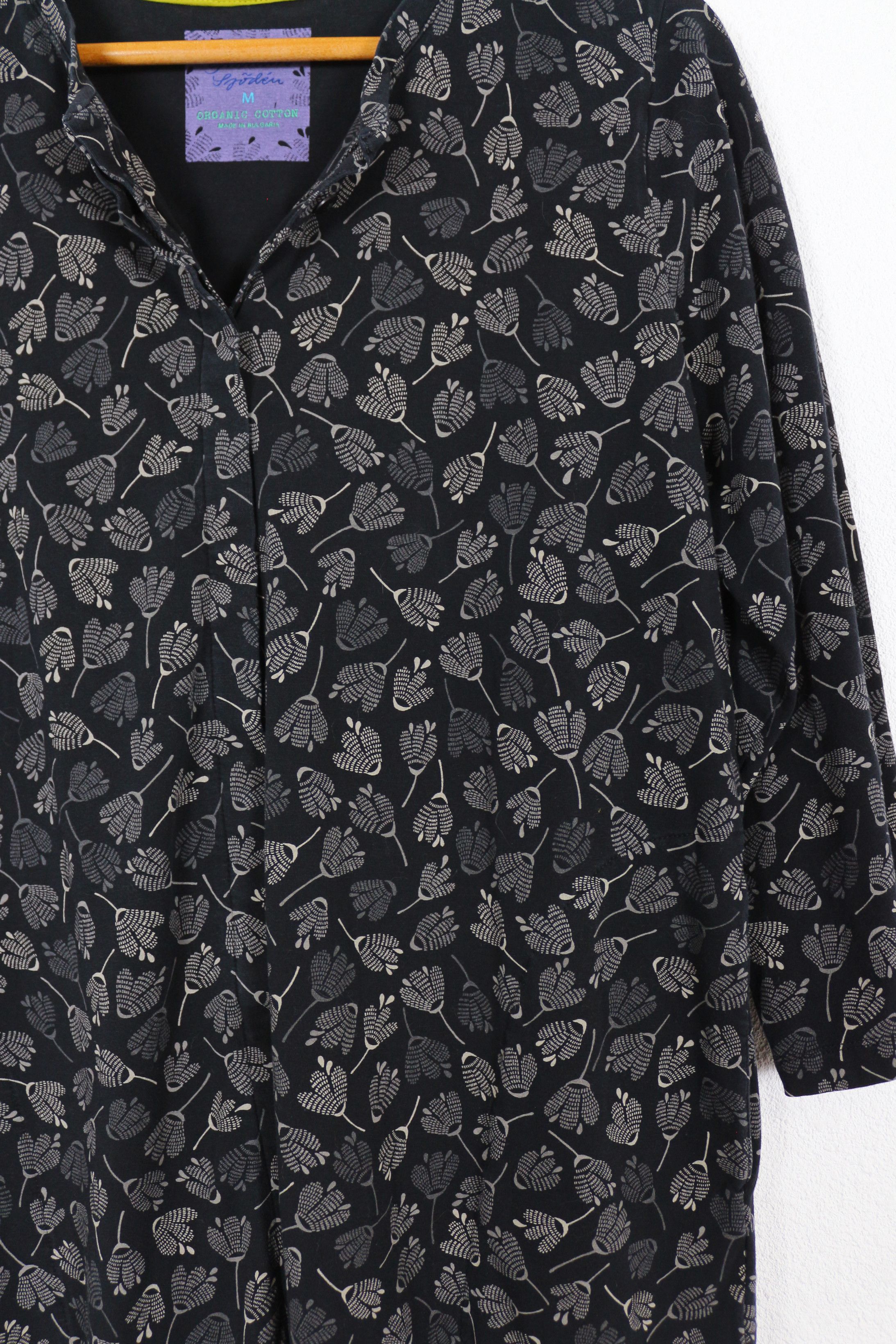 Japanese Brand Gudrun Sjoden Organic Cotton Nature Long Blouse NZ Size M / US 6-8 / IT 42-44 - 3 Thumbnail