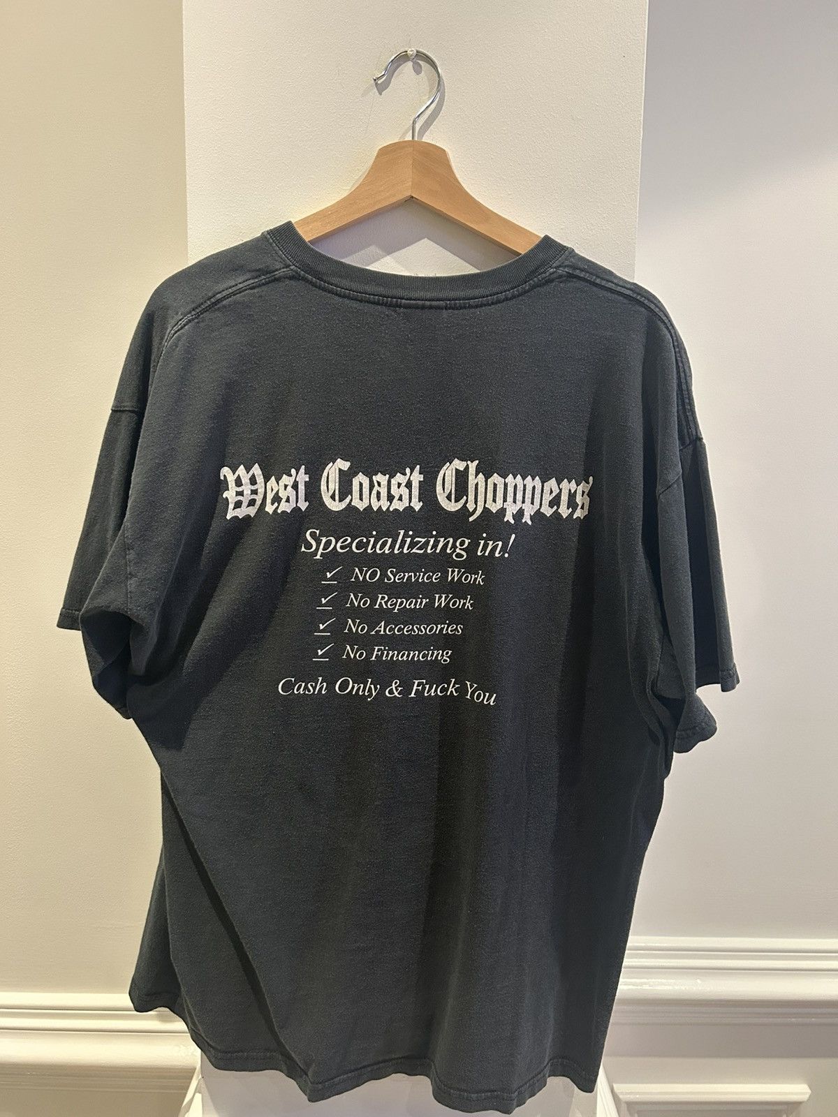Vintage Faded Black West Coast Choppers Tee Size US XL / EU 56 / 4 - 6 Thumbnail