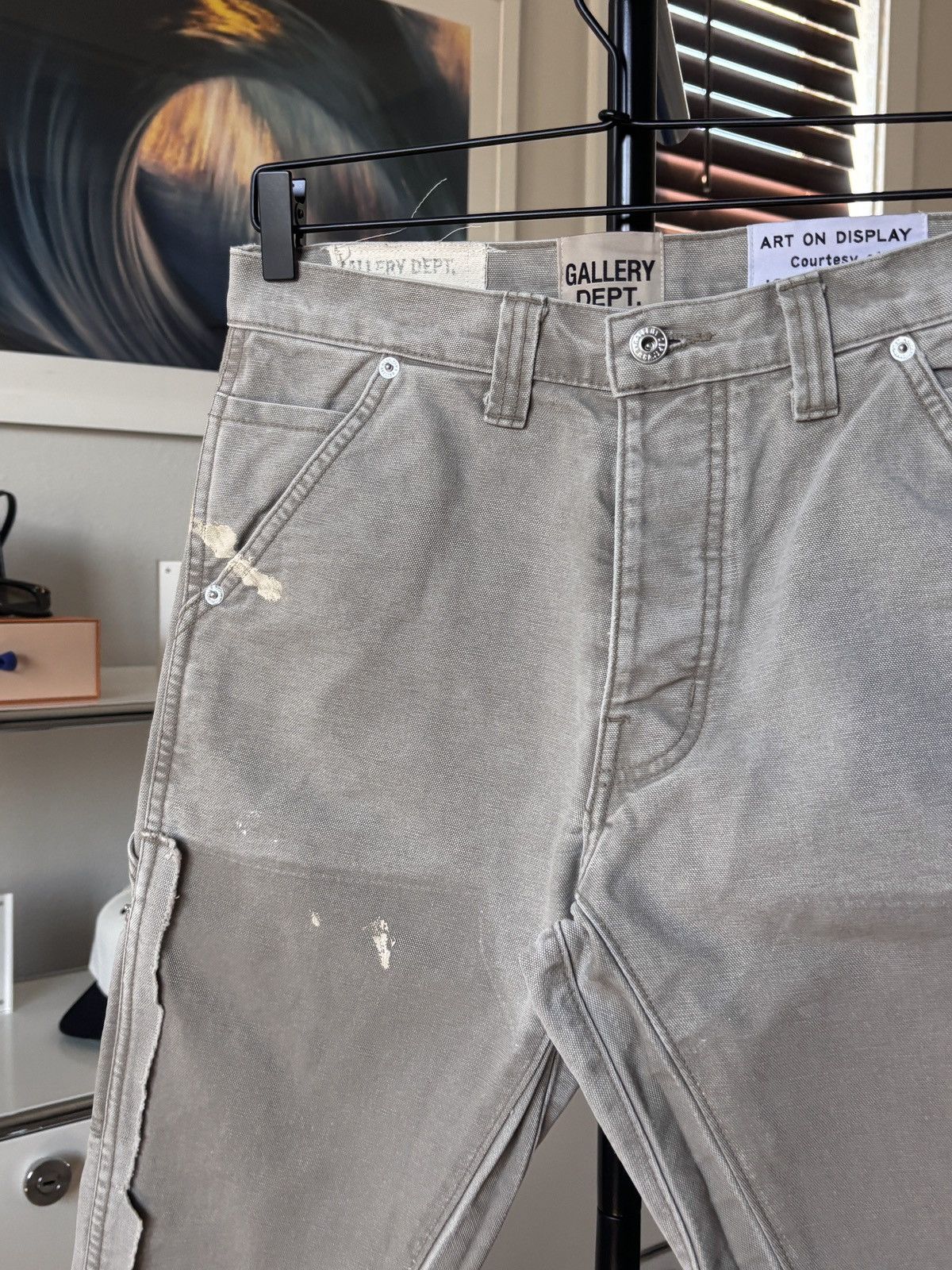 Gallery Dept. 32 X 36 PAINTER CEMENT CARPENTER FLARE DENIM PANTS Size US 32 / EU 48 - 3 Thumbnail
