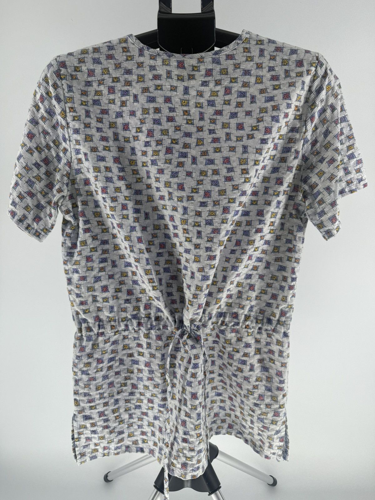 Other Vintage SB Scrubs Snap Scrub Top Blue Floral Size Small EUC Size S / US 4 / IT 40 - 5 Thumbnail
