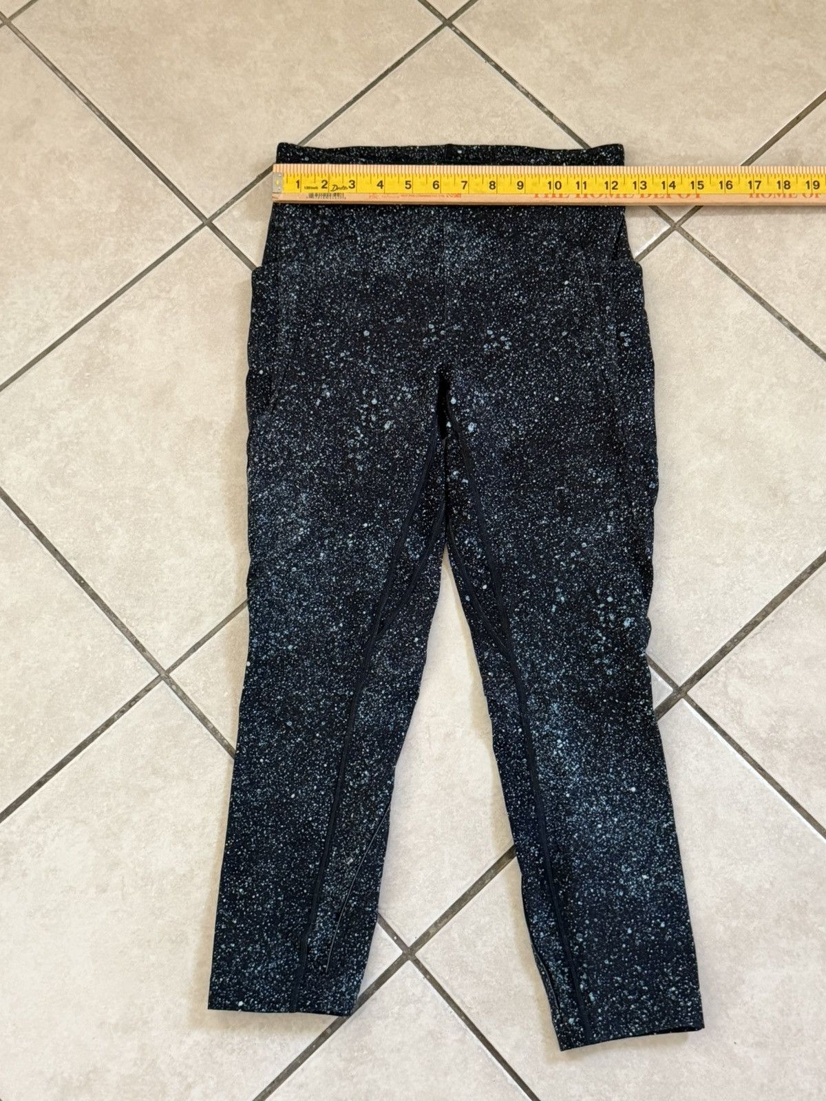 Lululemon LULULEMON LEAD THE PACK CROP 22” POCKETS BLACK BLUE SIZE 6 Size 28" / US 6 / IT 42 - 3 Thumbnail