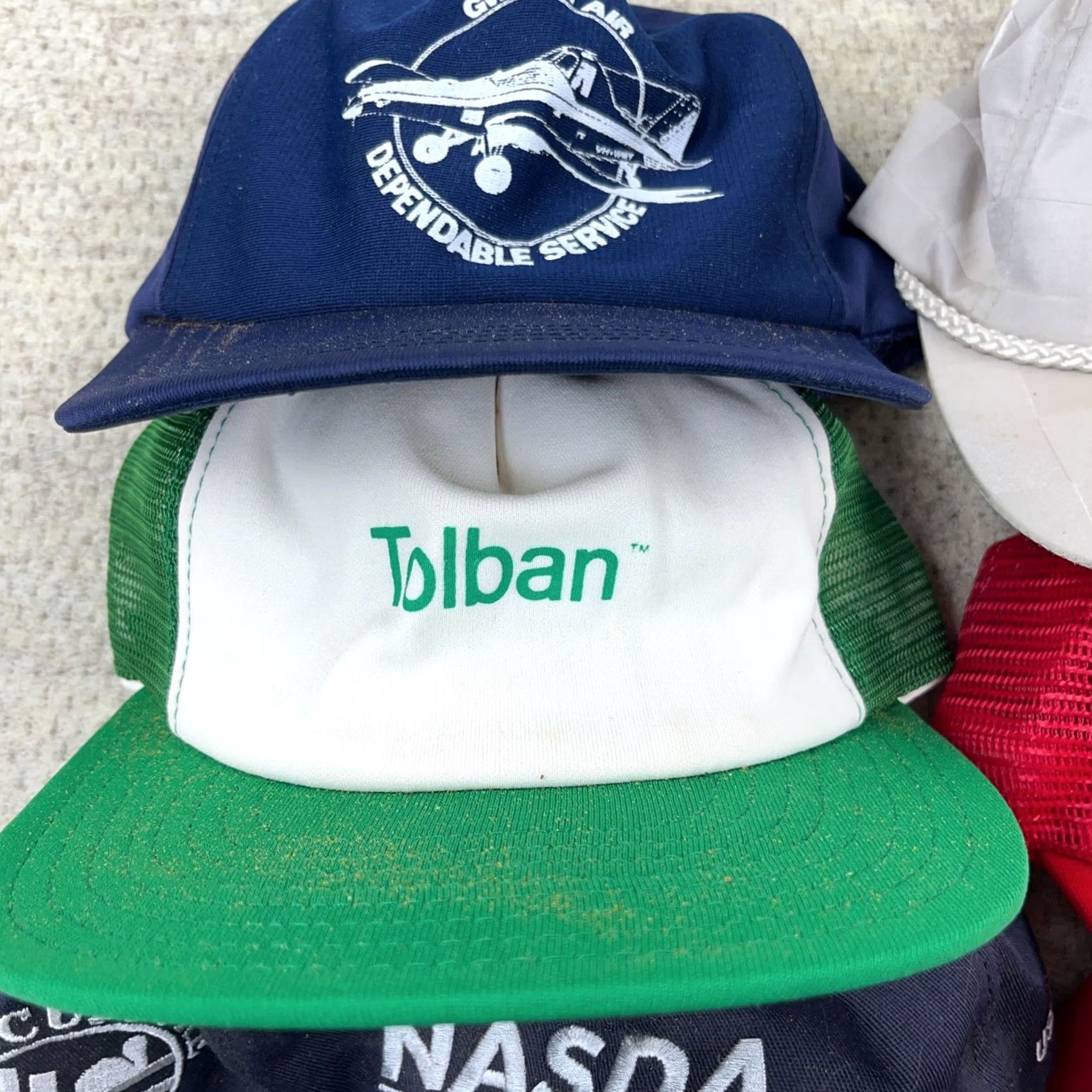 Roper VINTAGE Trucker Hat Lot Snapback Cap 80s 90s Y2K Patch USA Advertising Rope Mens Size ONE SIZE - 4 Thumbnail