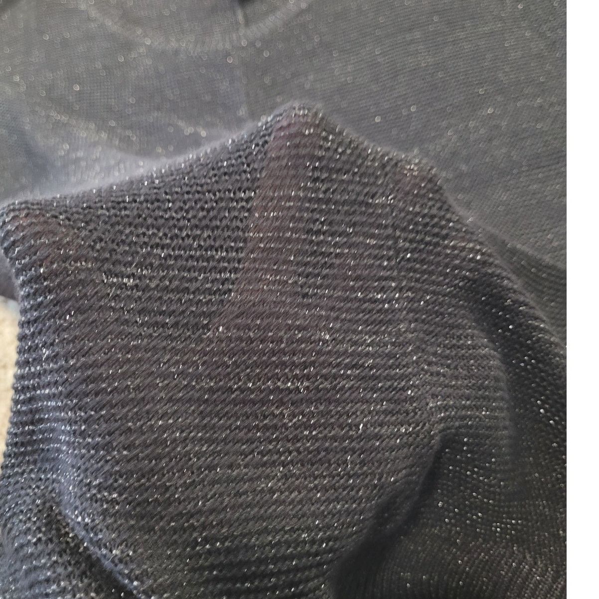 Vintage Iris Singer Black Metallic Dolman Sweater Small Retro Goth Size S / US 4 / IT 40 - 8 Thumbnail