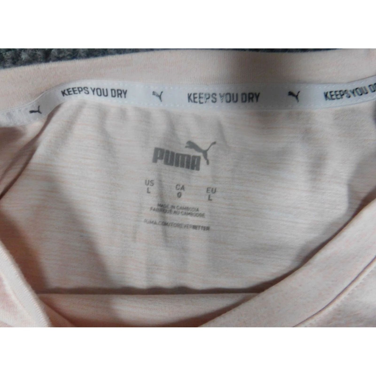 Puma PUMA Womens Shirt XL Pink Pullover Short Sleeve Crew Neck Stretch 100% Cotton Casual T-Shirt Regular Womens Size XL / US 12-14 / IT 48-50 - 7 Thumbnail