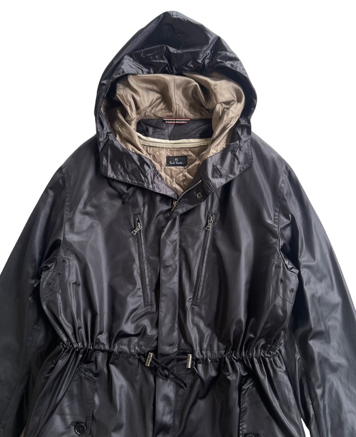 Paul Smith Paul Smith Solid Black Lined Hoodie Parkas Size US L / EU 52-54 / 3 - 5 Thumbnail
