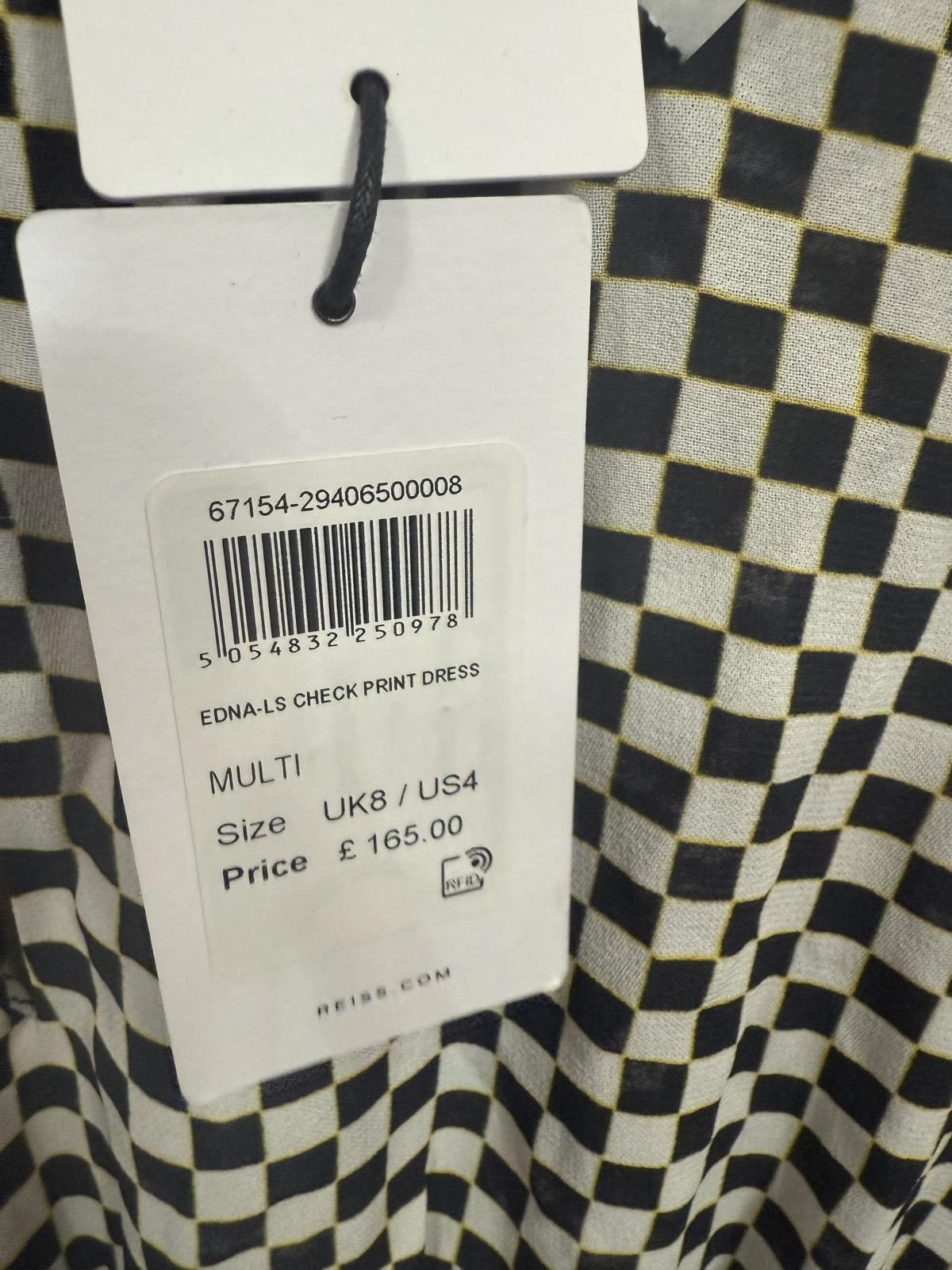 Reiss Reiss Edna-LS Check Print Dress UK8 / US4 Size M / US 6-8 / IT 42-44 - 3 Thumbnail
