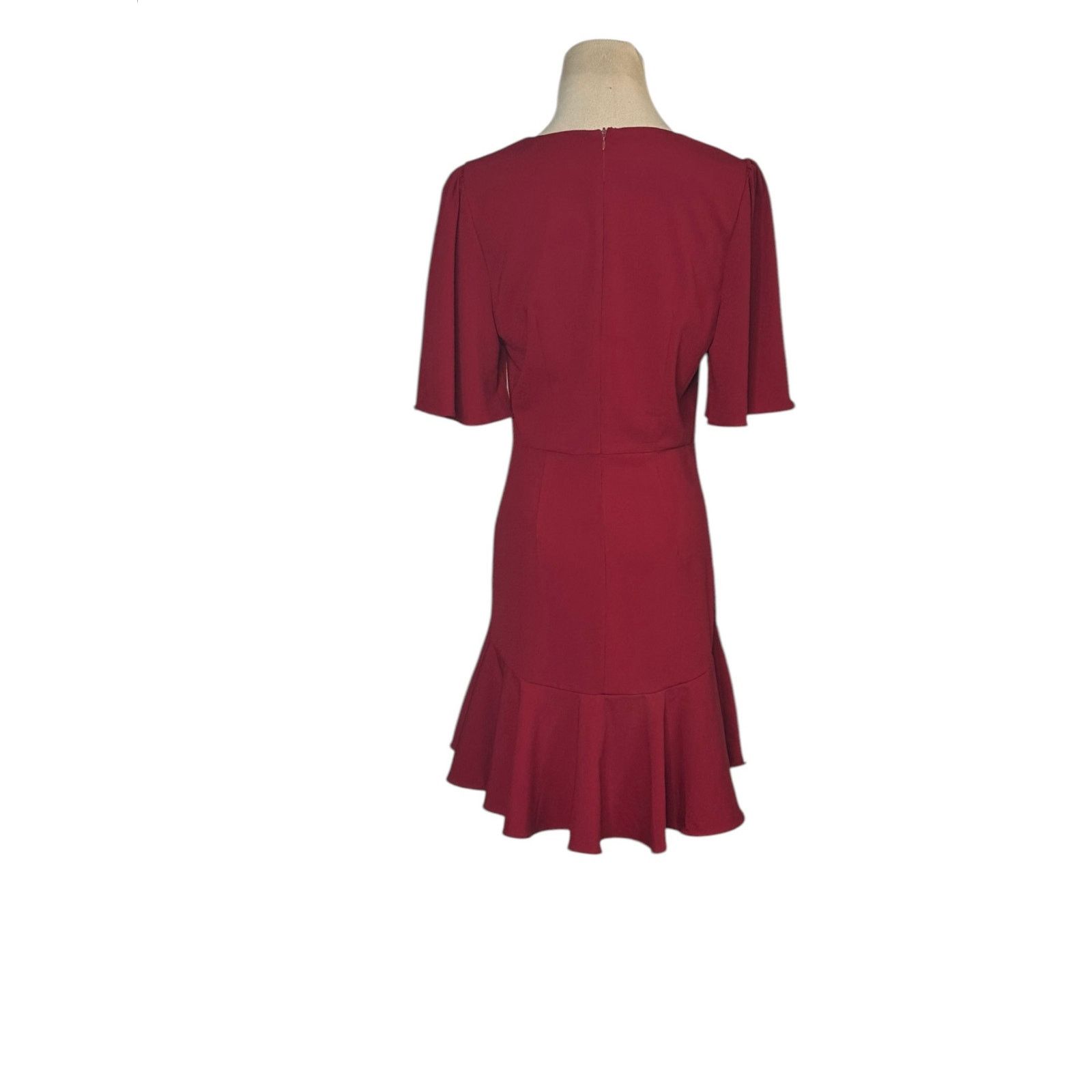 Forever 21 Forever 21 burgundy flouncy hem sheath mini dress size Small Size S / US 4 / IT 40 - 12 Thumbnail