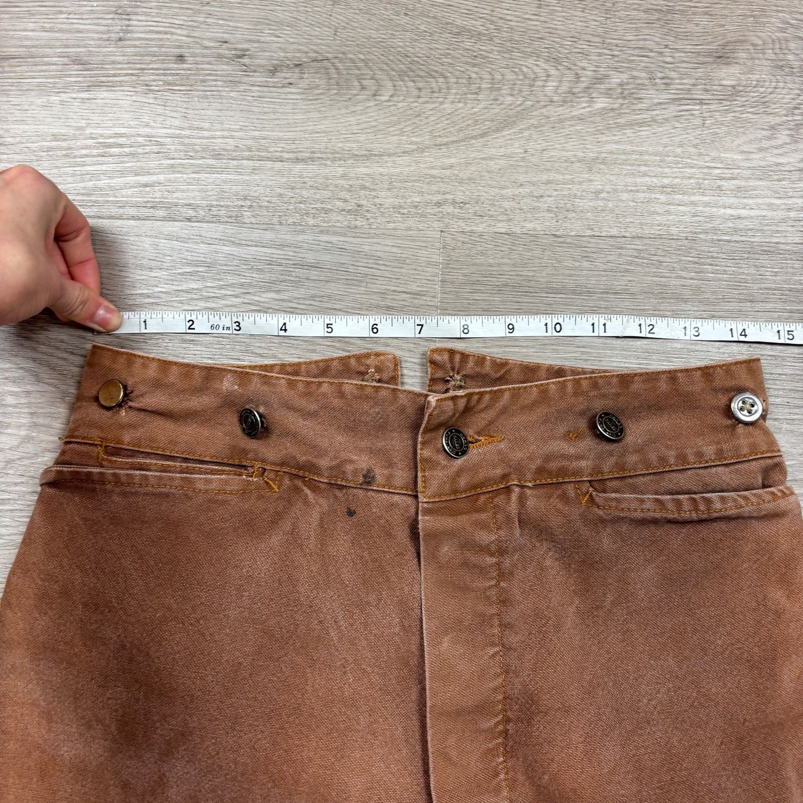 Cowboy Equipment × Vintage VTG Wahoo Maker Buckle Back Dungarees Frontier Pants 29x34 Size US 29 - 6 Thumbnail