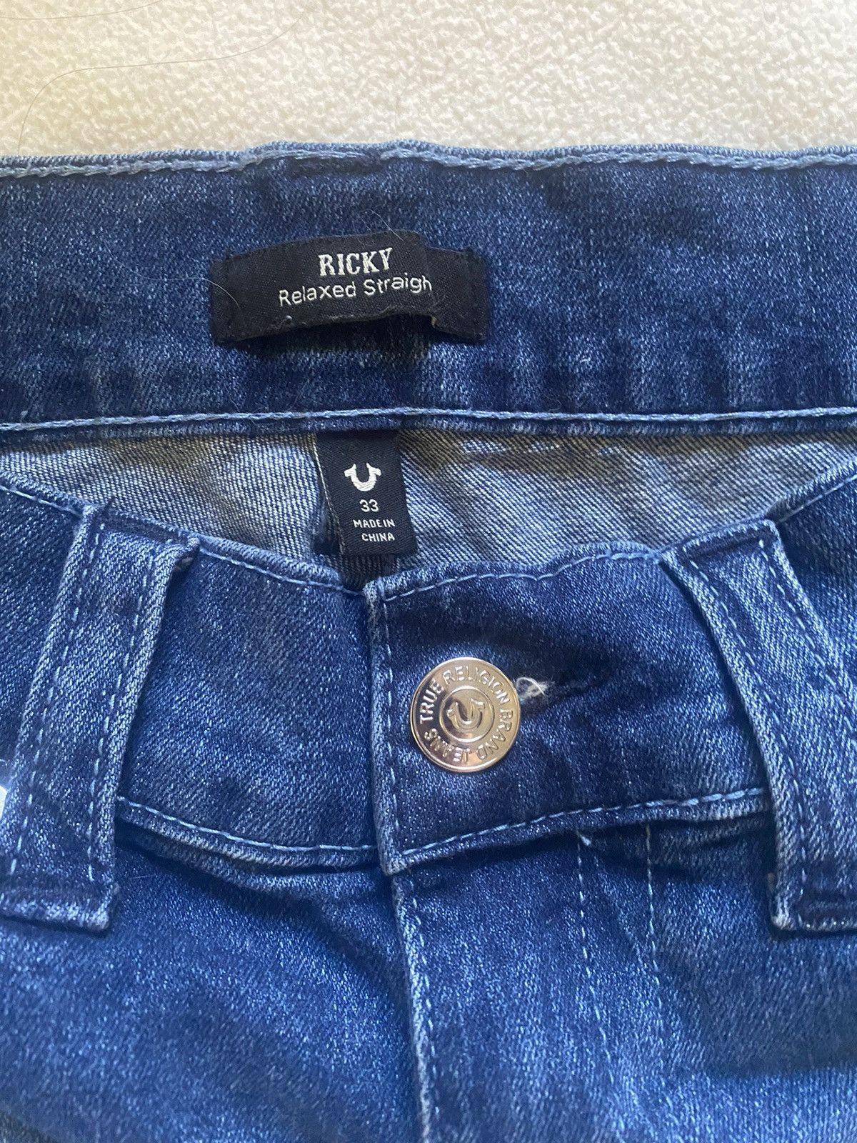 True Religion True Religion Rickey Relaxed Straight Fit Size US 33 - 5 Thumbnail