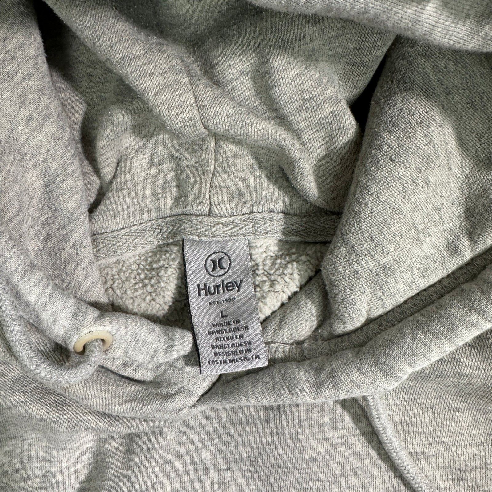 Hurley Hurley Men's L Gray Hoodie Sweatshirt Pullover Fleece Lined Size US L / EU 52-54 / 3 - 3 Thumbnail