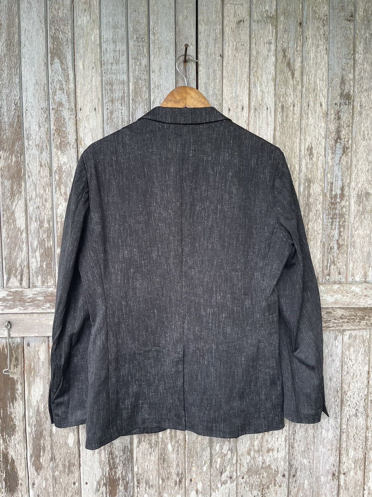 Designer Tête Homme Textured Black Blazer Jacket – Size L Size US M / EU 48-50 / 2 - 8 Thumbnail