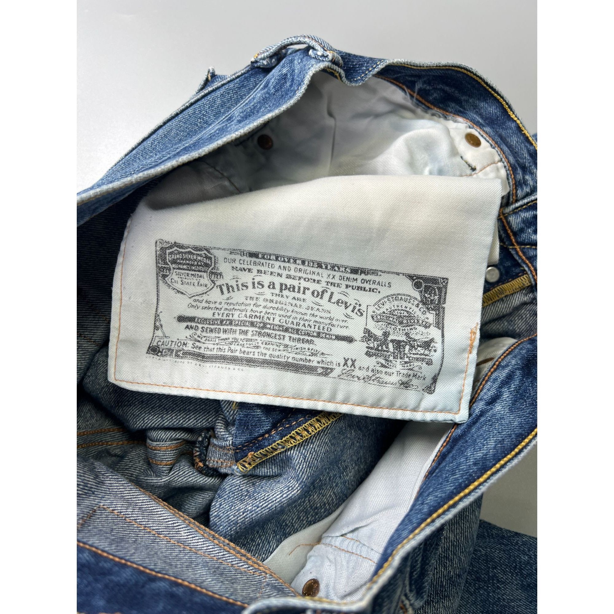 Levi's Levi’s 501 Distressed Denim Jeans Pants (Y0918) Size US 34 / EU 50 - 8 Thumbnail
