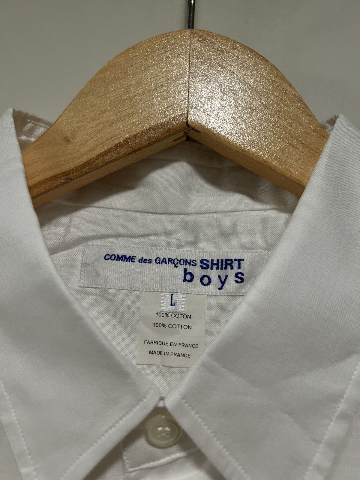 Comme des Garcons Homme Plus COMME DES GARCONS shirt boy short sleeve s/s 18 white Size US L / EU 52-54 / 3 - 3 Thumbnail