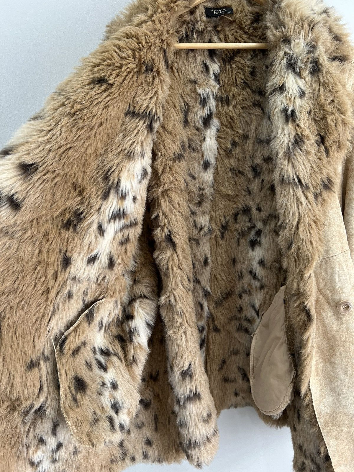 Japanese Brand Vintage Womens Dennis Basso Cheetah Fur Lined Coat Jacket Size US XXL / EU 58 / 5 - 4 Thumbnail