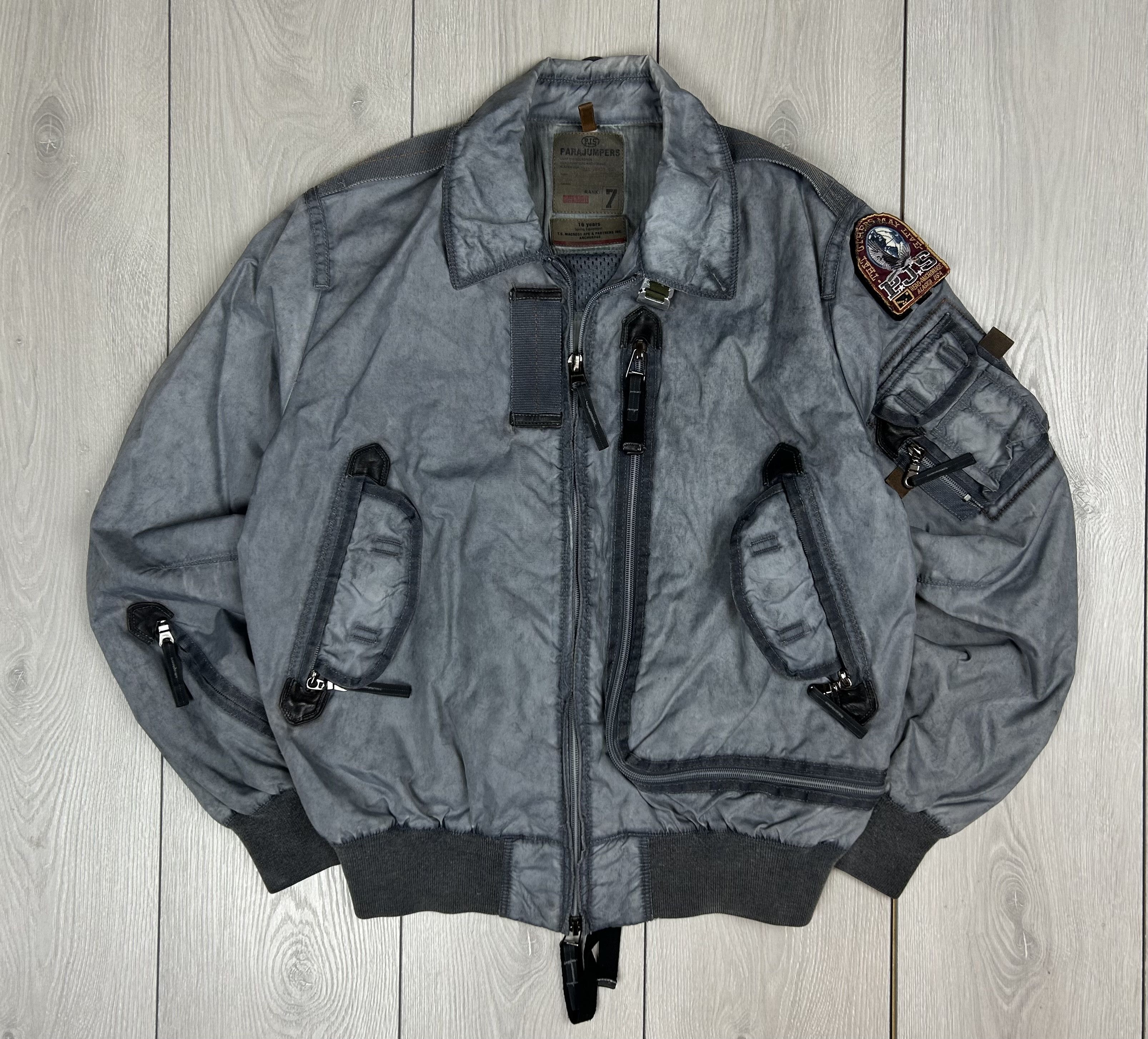 Parajumpers Parajumpers Mens Bomber Jacket Size L Grey Size US L / EU 52-54 / 3 - 1 Thumbnail