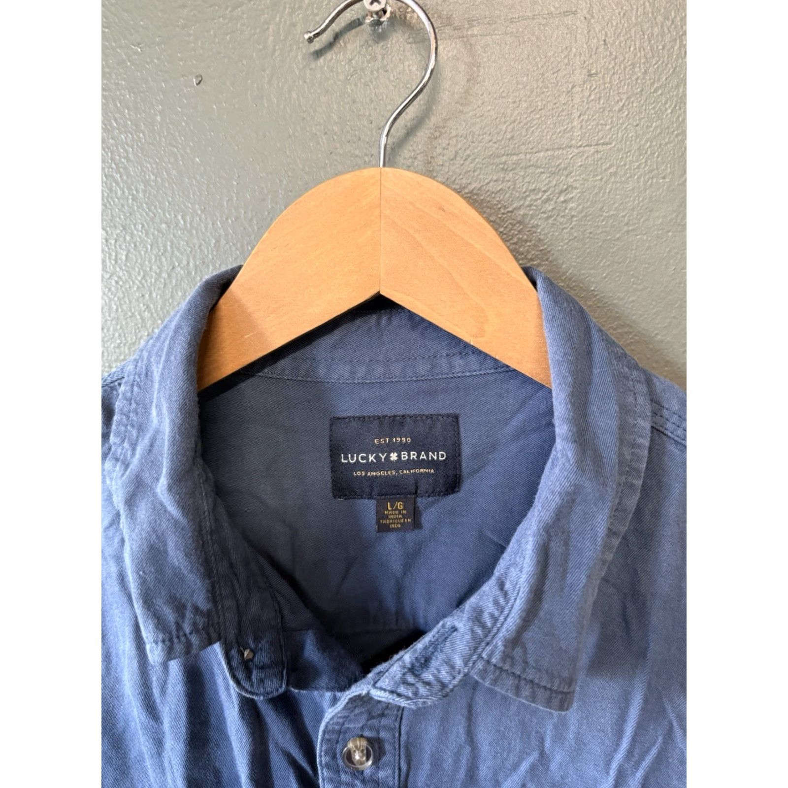 Lucky Brand Lucky Brand Mens Blue Long Sleeve Double Pocket Button Up Shirt Size Large Size US L / EU 52-54 / 3 - 3 Thumbnail