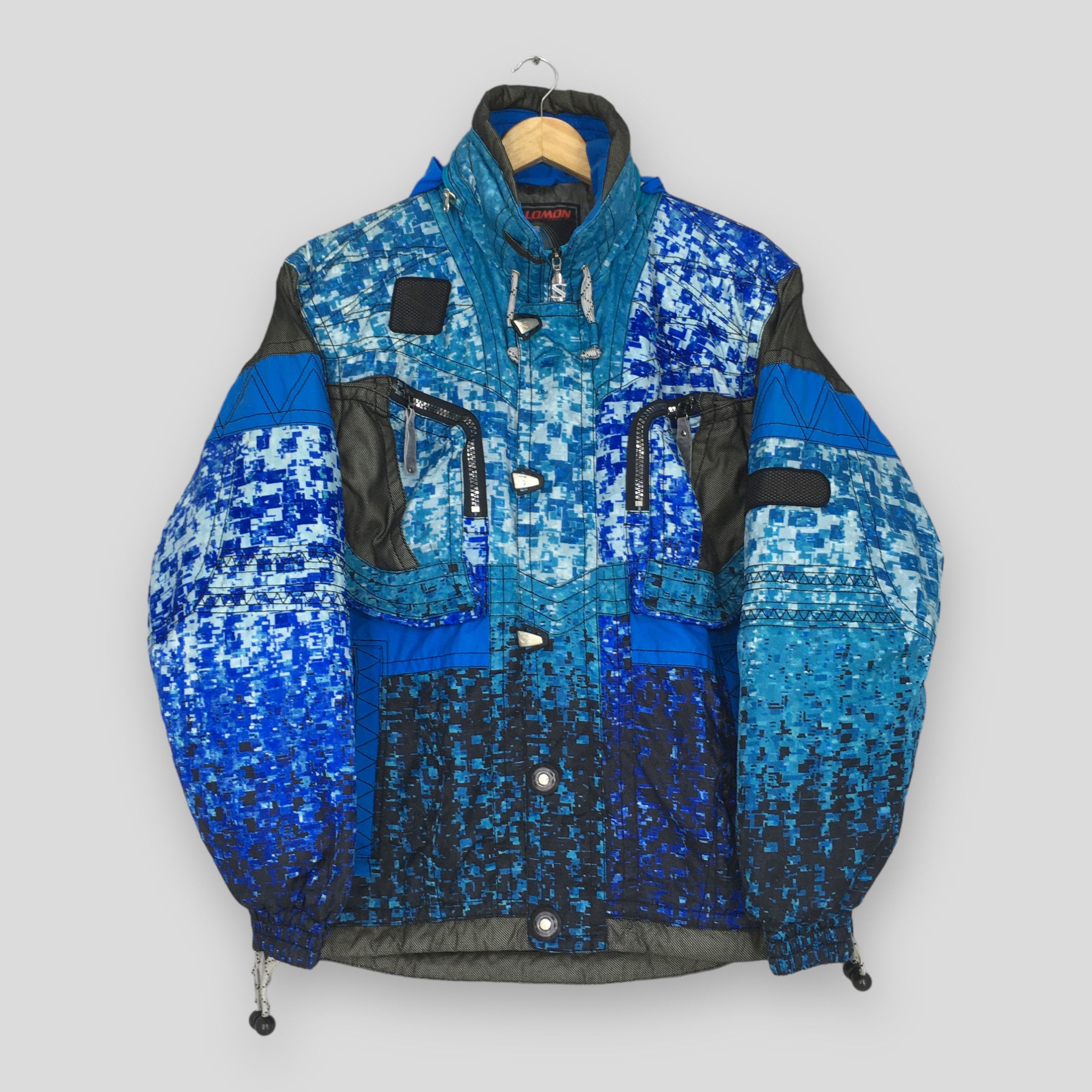 Salomon × Vintage Vintage Salomon Hoodie Ski Wear Bomber Jacket Large Size US L / EU 52-54 / 3 - 1 Thumbnail