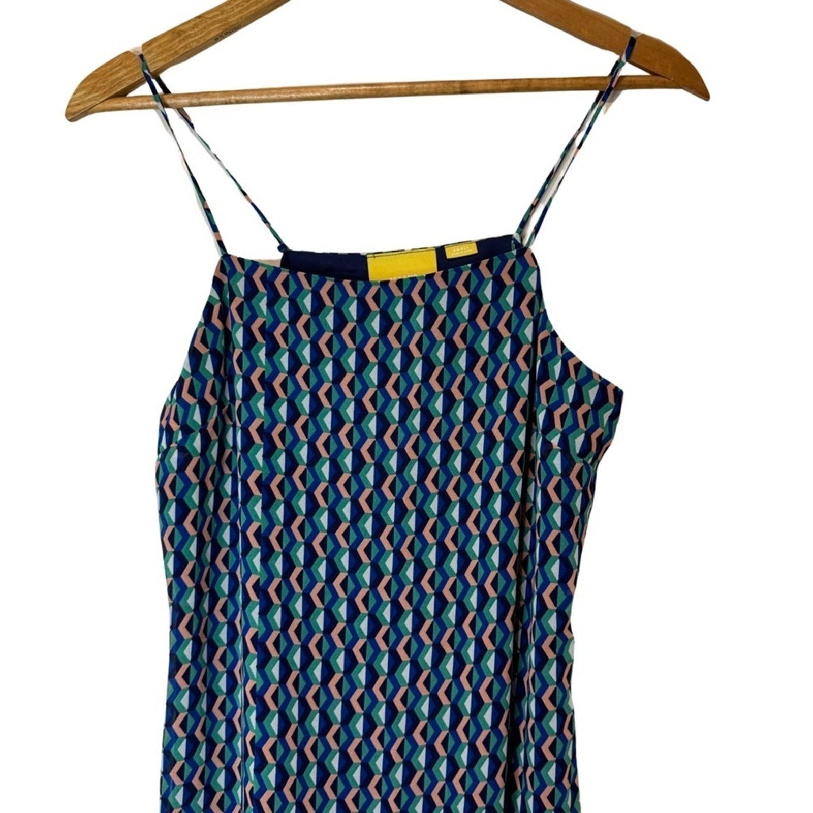 Anthropologie Anthropologie Maeve Silk Geometric Print Mini Slip Dress S Size S / US 4 / IT 40 - 3 Thumbnail