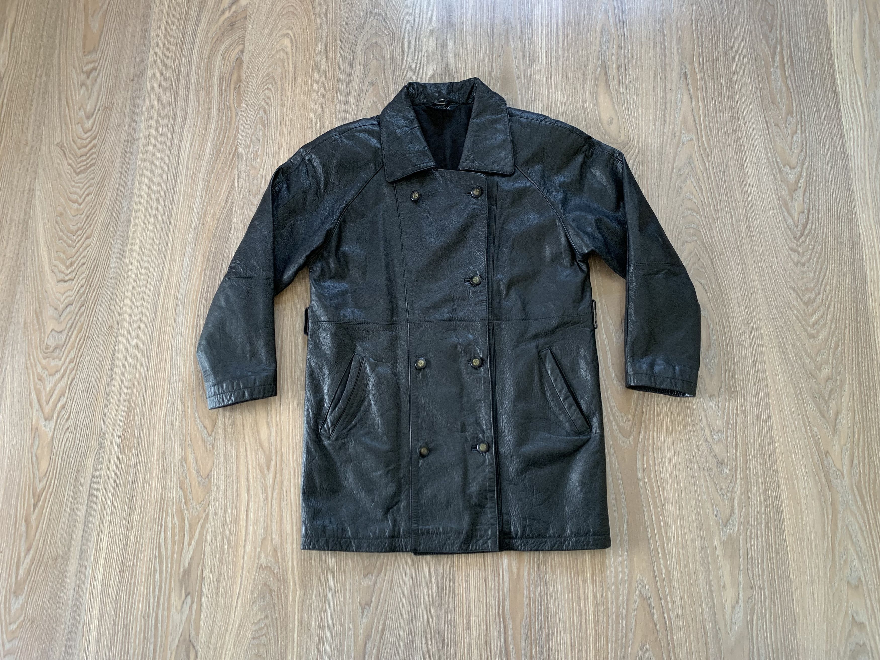 Genuine Leather × Vintage Style File Vintage Long Leather Jacket Size US M / EU 48-50 / 2 - 1 Thumbnail