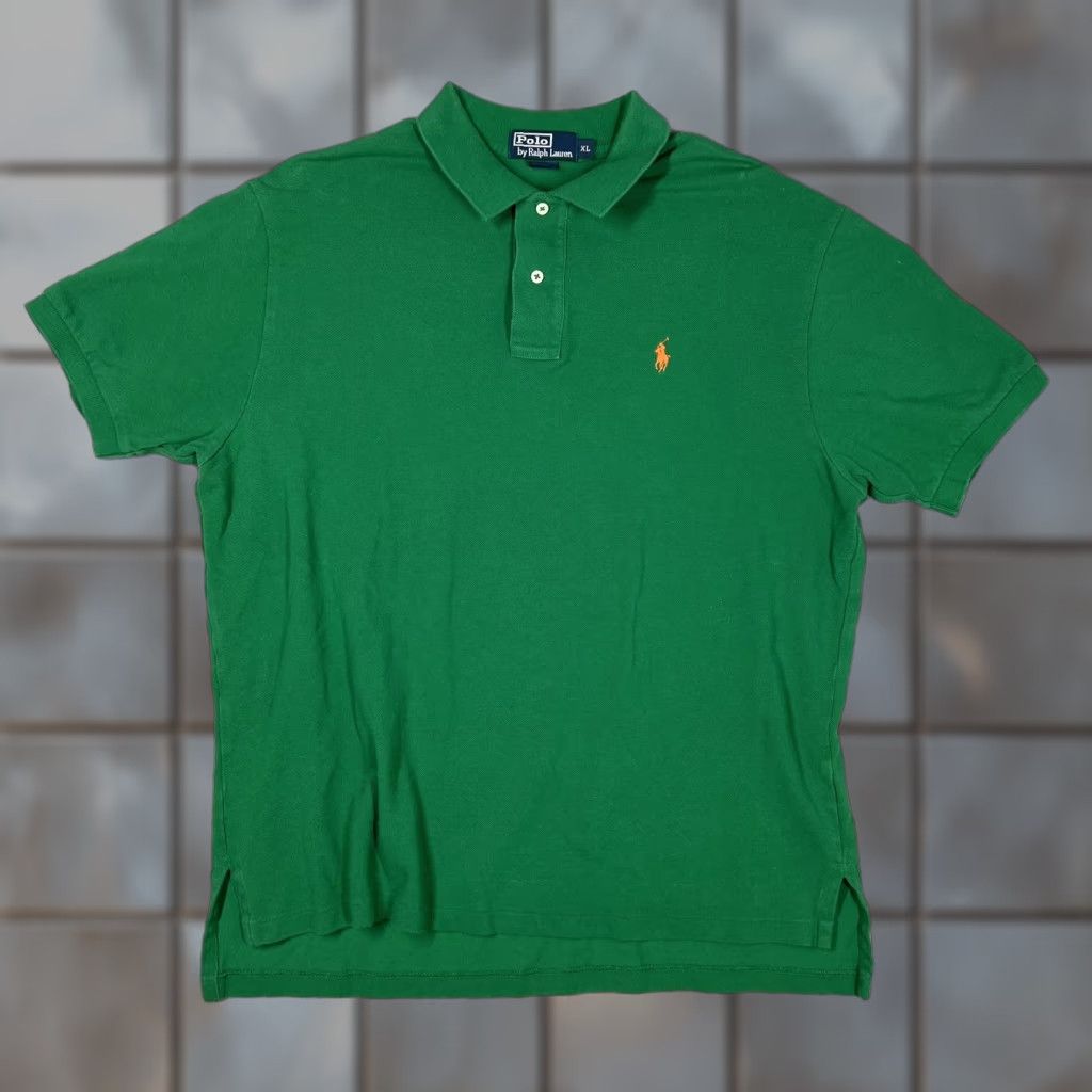 Ralph Lauren Ralph Lauren Polo Shirt Mens Green XL Jersey Cotton Classic Logo Polo 90s Mini Pony Size US XL / EU 56 / 4 - 1 Thumbnail