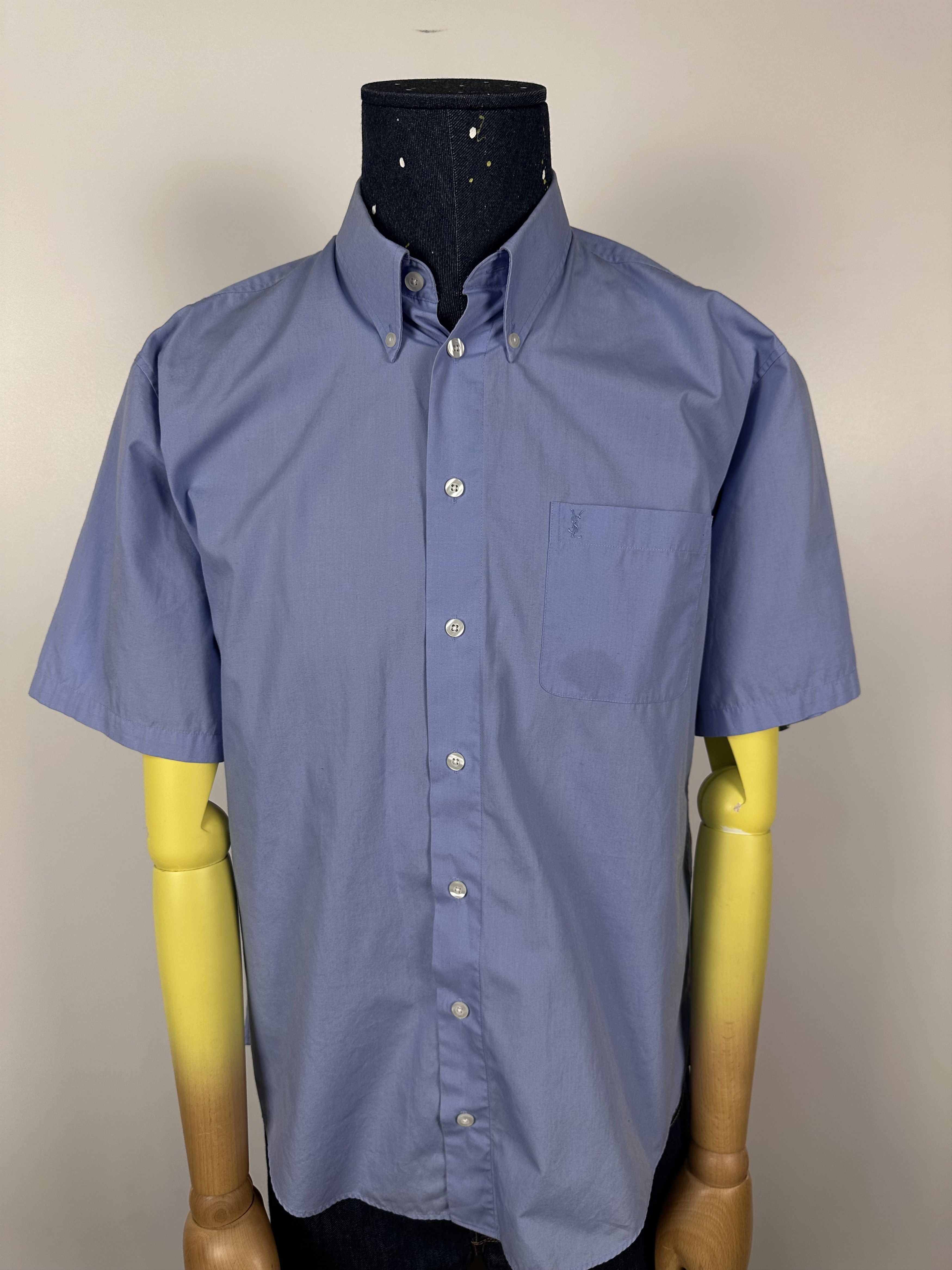 Vintage × Yves Saint Laurent Vintage Yves Saint Laurent YSL Button-Up Short Sleeve Shirt Size US L / EU 52-54 / 3 - 2 Thumbnail