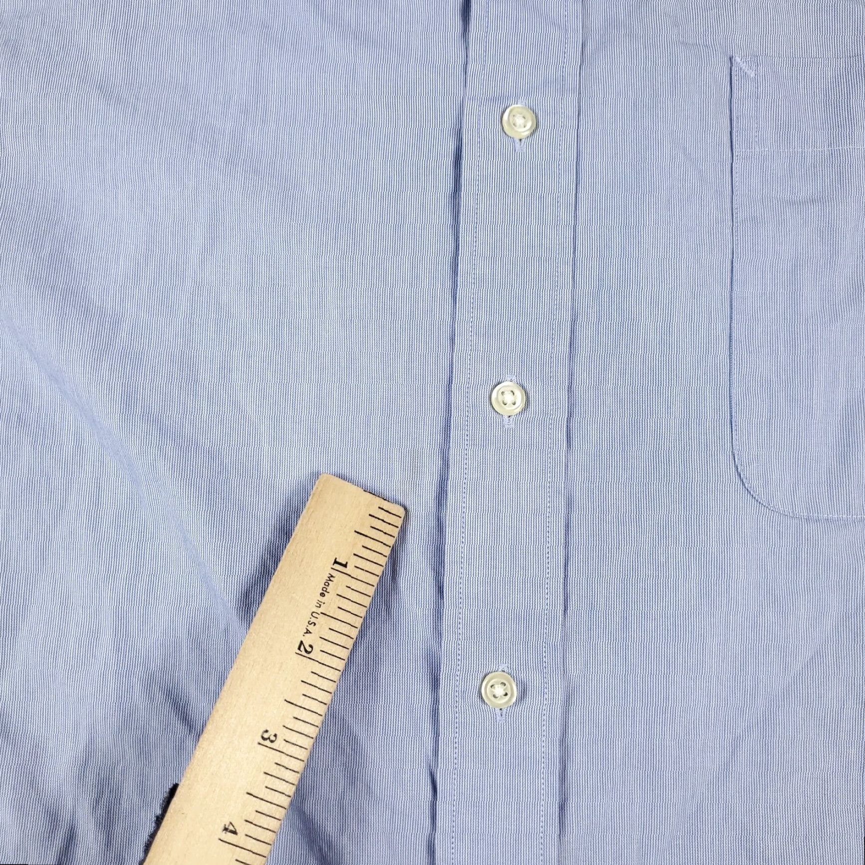 Tommy Hilfiger Tommy Hilfiger Shirt Mens 16 Blue Dress Button Up Long Sleeve Size 42R - 3 Thumbnail