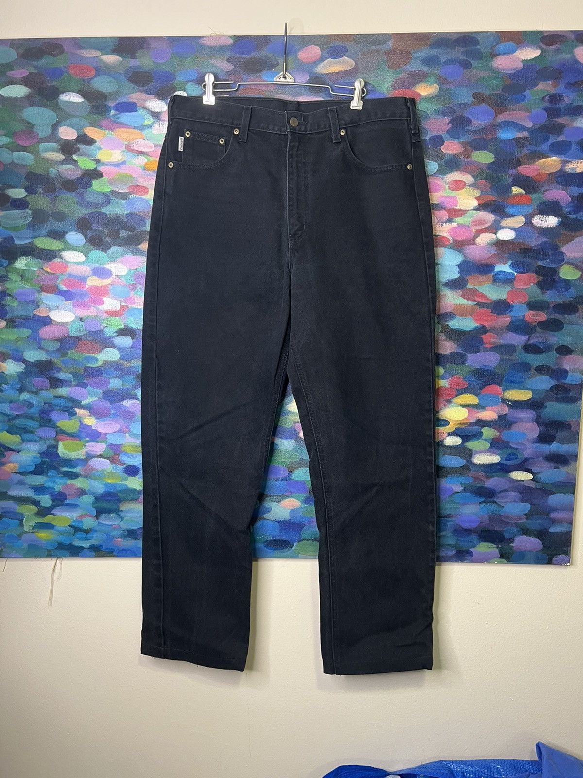 Vintage Carhartt Jeans Mens 36x34 Black Denim Size US 36 / EU 52 - 1 Preview