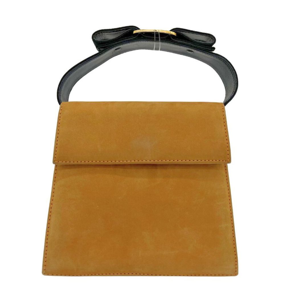 Salvatore Ferragamo Vara Brown Suede Handbag (Pre-Owned) Size ONE SIZE - 1 Thumbnail