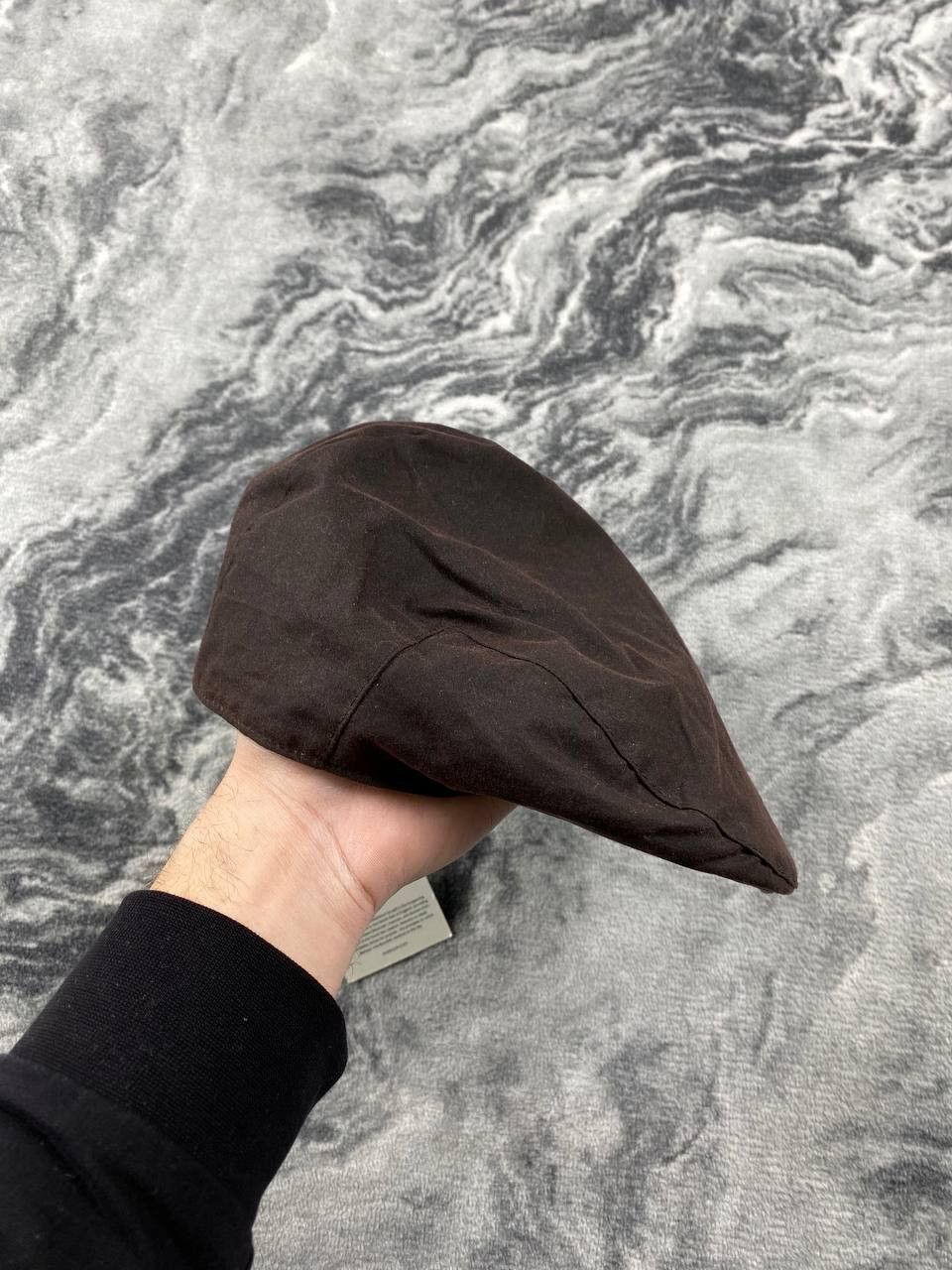 Barbour NEW Barbour Waxed Cotton Flat Cap Men Size 7 Brown Size ONE SIZE - 3 Thumbnail