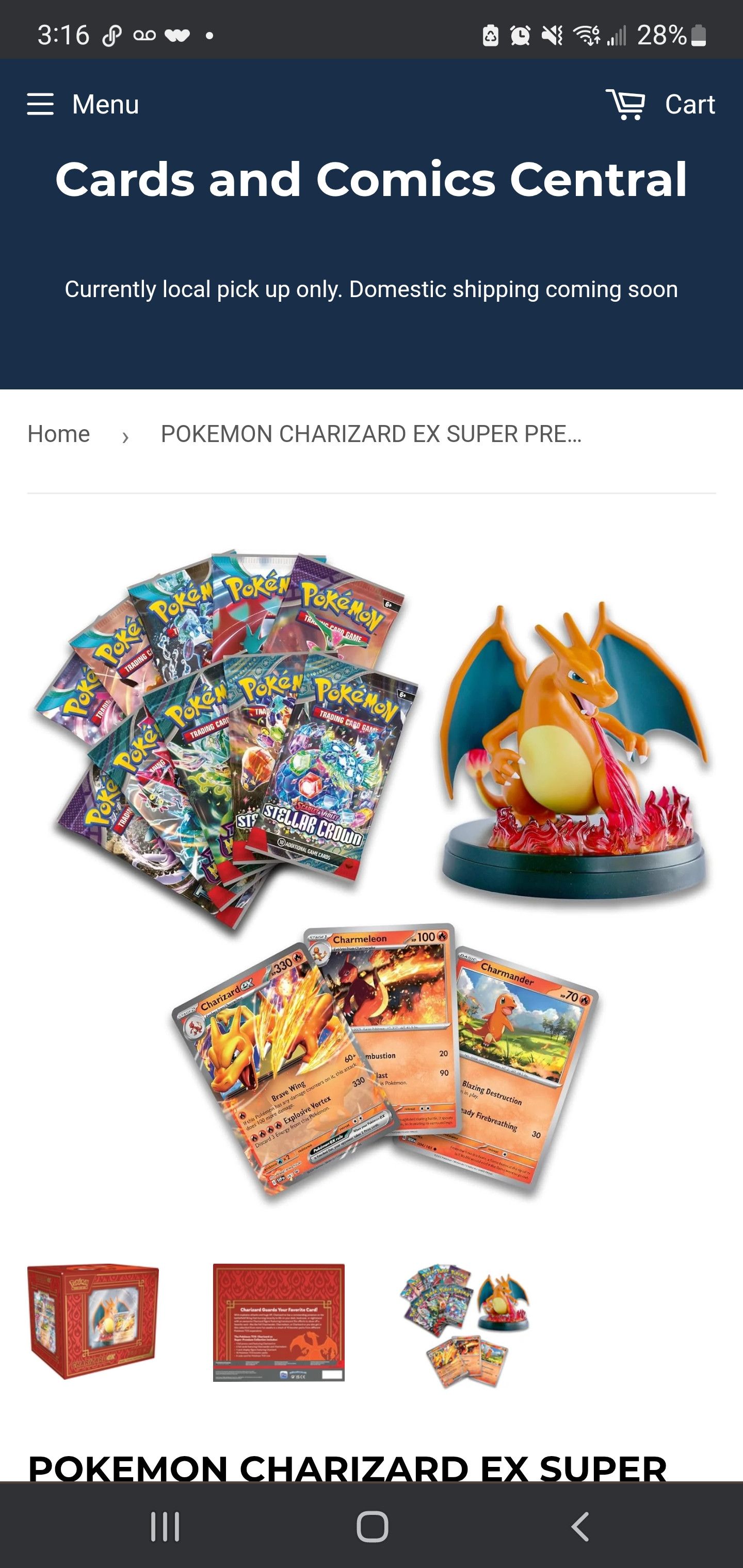 Pokemon Charizard Super Premium Collection Box Size ONE SIZE - 3 Thumbnail