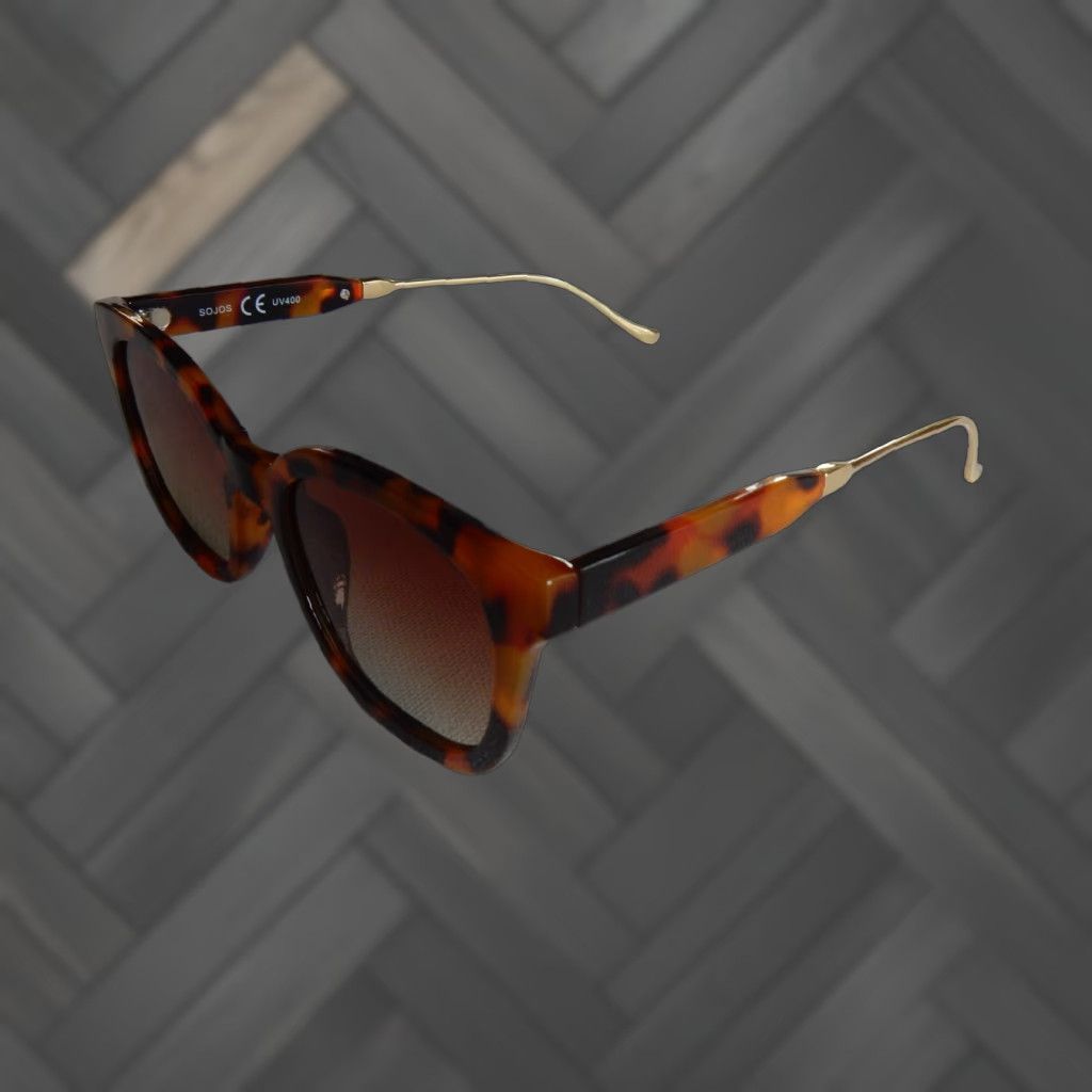 Vintage VINTAGE Sojos Women's Sunglasses Brown 52x22mm C1 UV Protection Size ONE SIZE - 1 Thumbnail