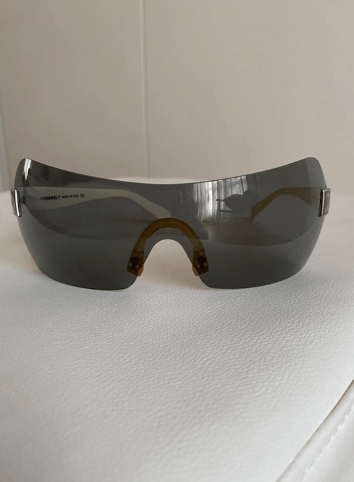 Chanel × Vintage CHANEL SUNGLASSES 4109 LOGO ICONIC 4017 Mask Vintage Size ONE SIZE - 2 Thumbnail