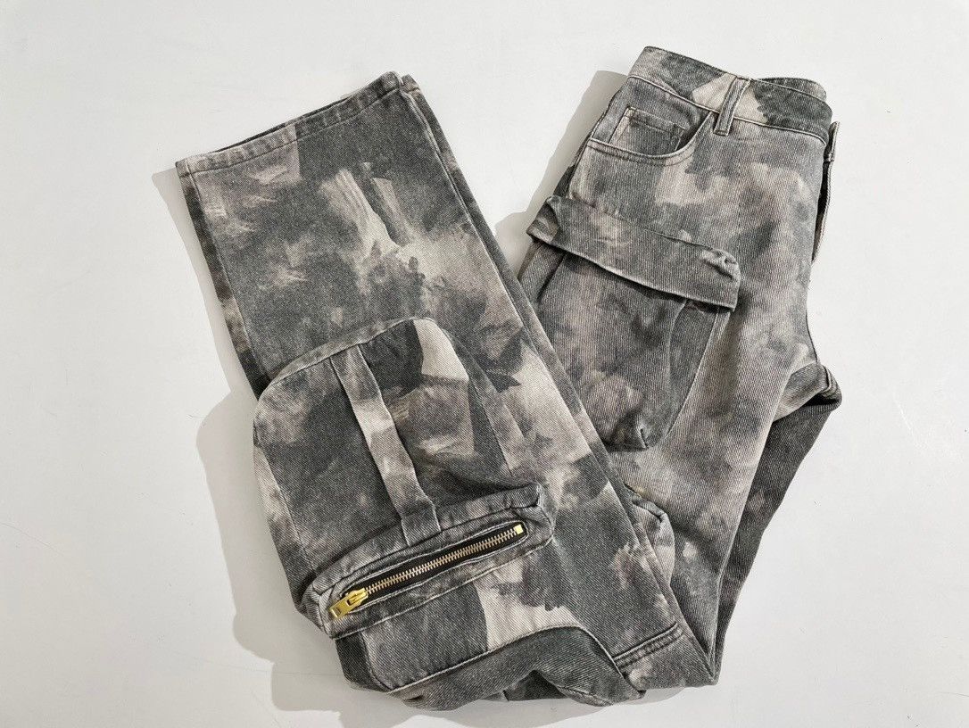 Japanese Brand Multi Pocket Camouflage Denim Cargo Pants Loose Size US 29 - 6 Thumbnail