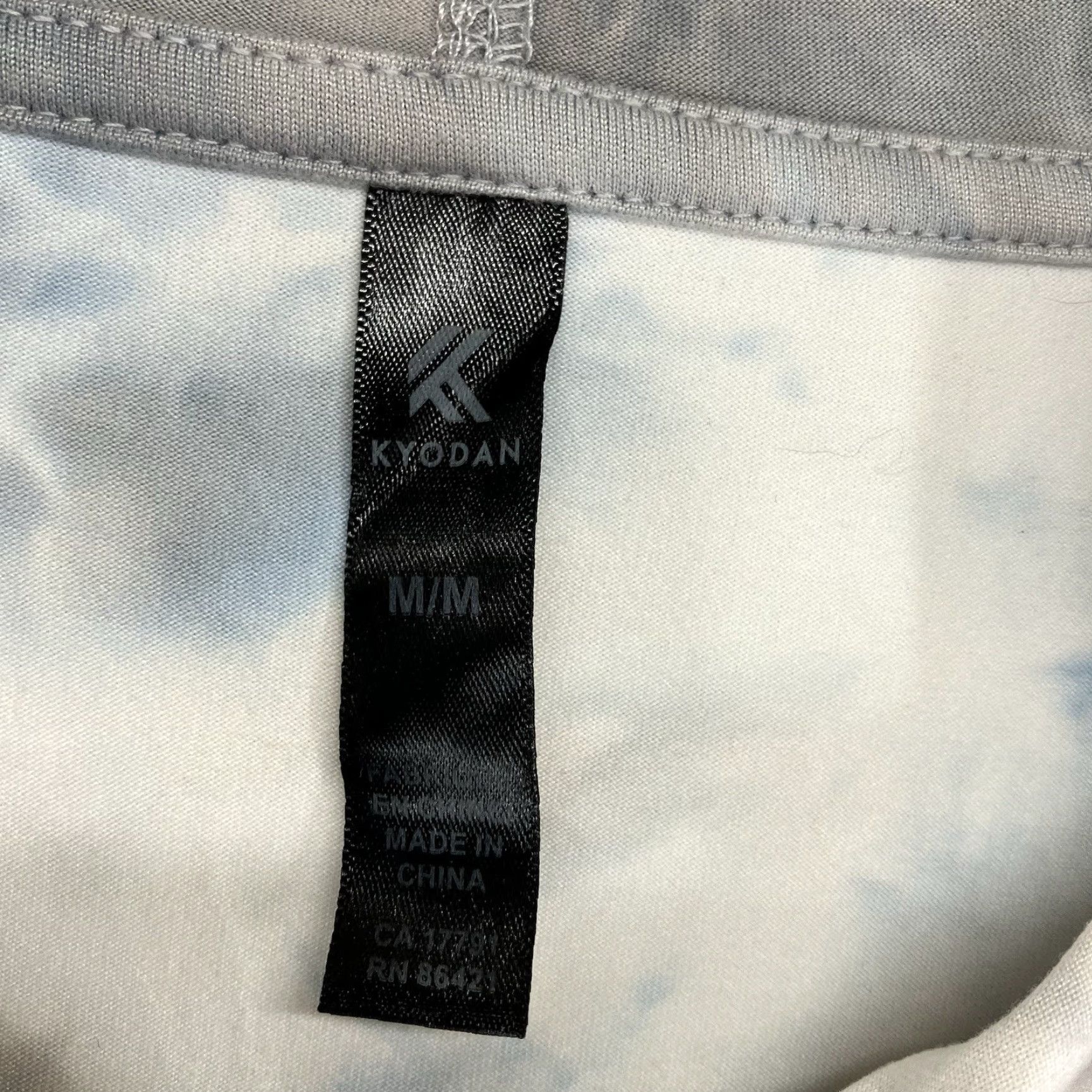 Kyodan Kyodan Women's Hoodie Medium Blue Gray Tie Dye Pullover Lightweight Stretch Hooded Geometric Activewear Casual Travel Size M / US 6-8 / IT 42-44 - 3 Thumbnail