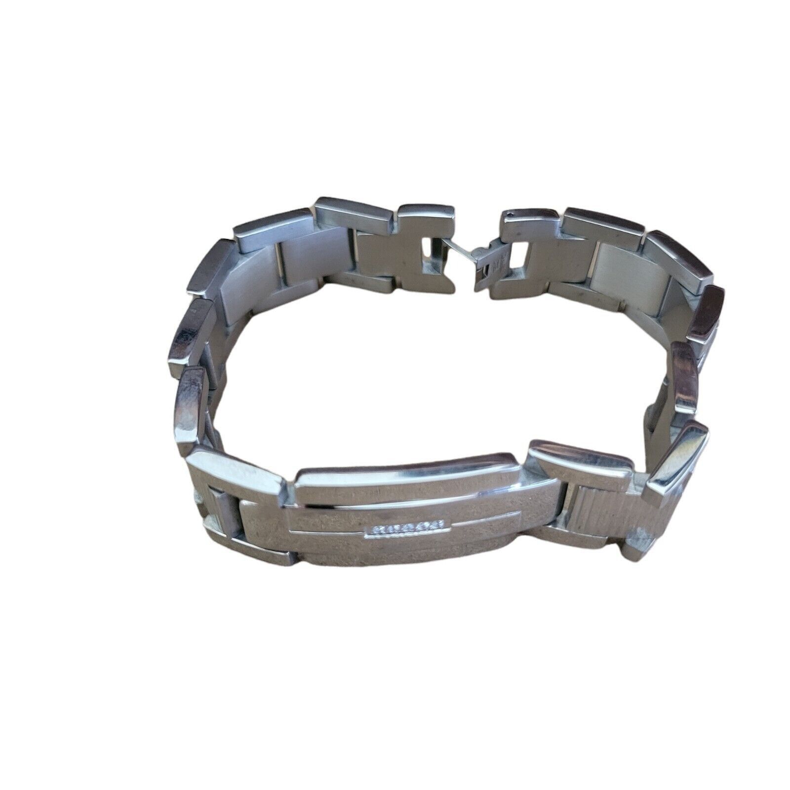 Macys Legacy For Men By Simone Crystal Accent Textured Bracelet 9 Size ONE SIZE - 1 Thumbnail