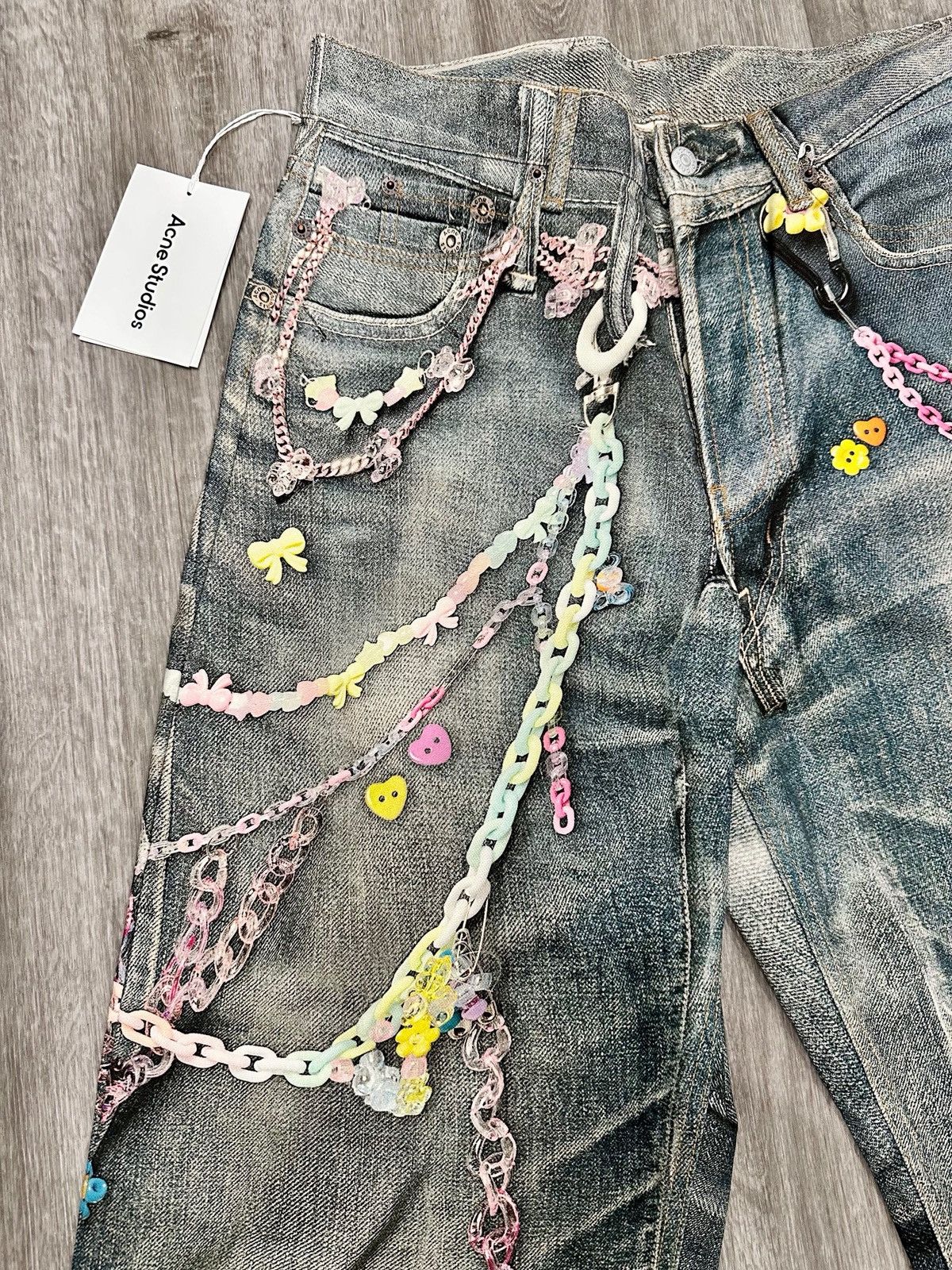 Acne Studios Acne Studios 1981 Trompe L’oeil Kawaii Keychain Jeans Size US 29 - 3 Thumbnail