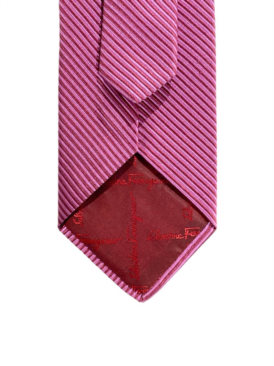 Salvatore Ferragamo Salvatore Ferragamo Plaid Plain Purple Silk Tie Size ONE SIZE - 6 Thumbnail
