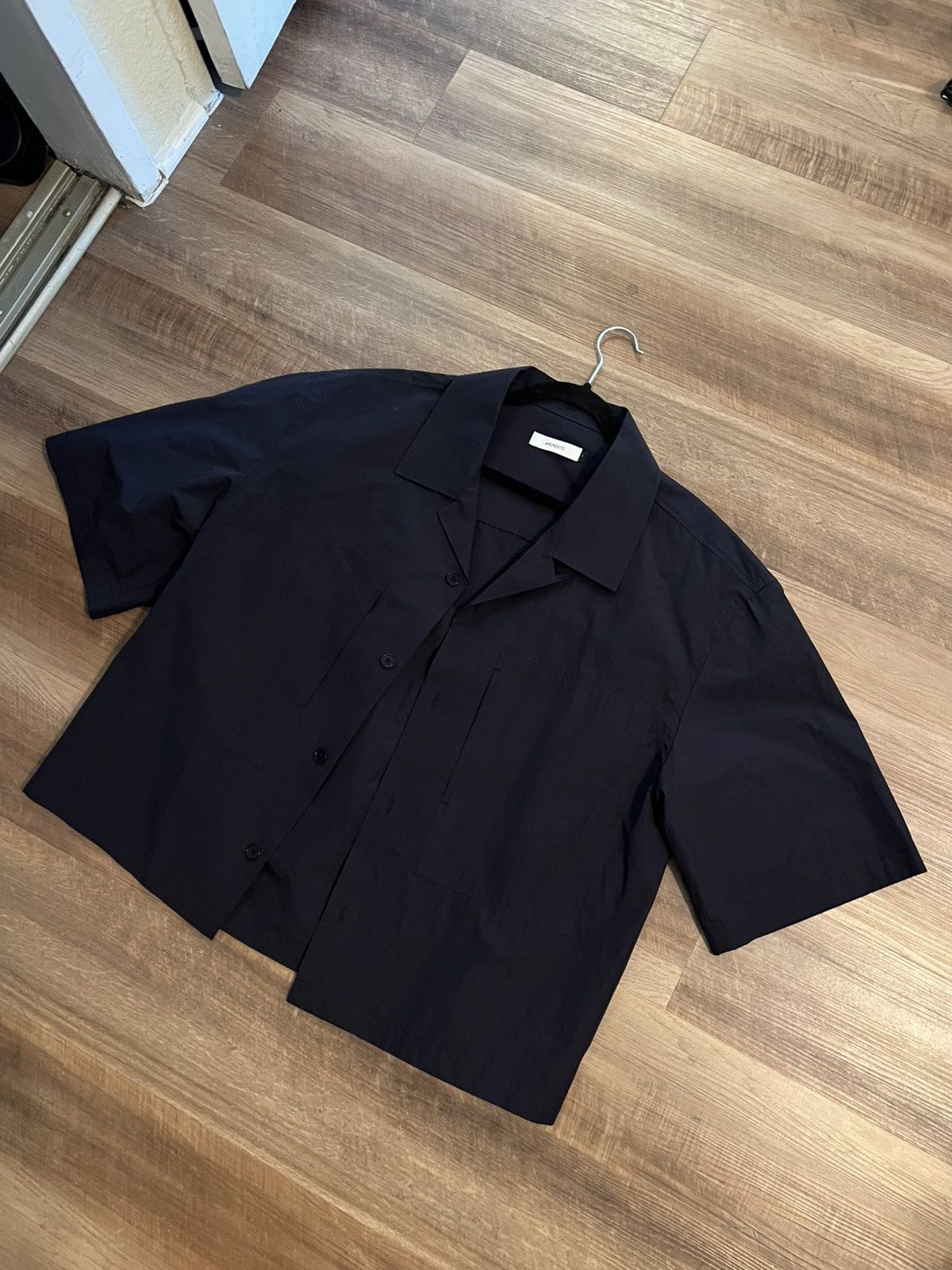 AMOMENTO Cropped navy shirt Size US L / EU 52-54 / 3 - 1 Thumbnail