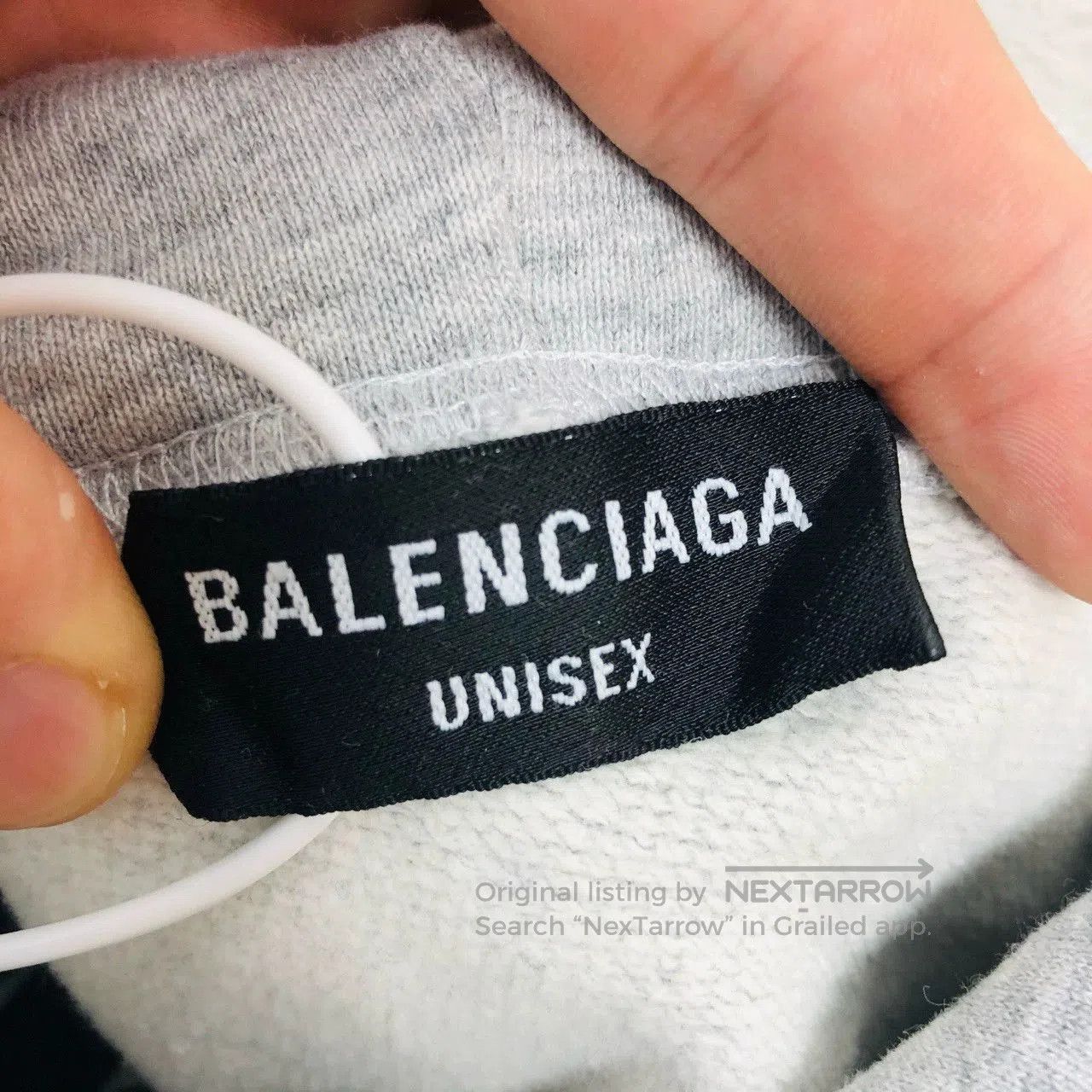 Balenciaga balenciaga logo embroidery hoodie in gray. Size US M / EU 48-50 / 2 - 6 Thumbnail